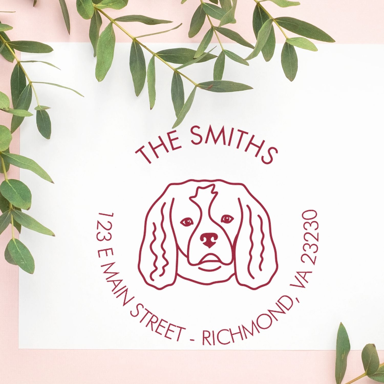 Self-Inking Cavalier King Charles Customized High-Quality Address Stamp - Engineer Seal Stamps