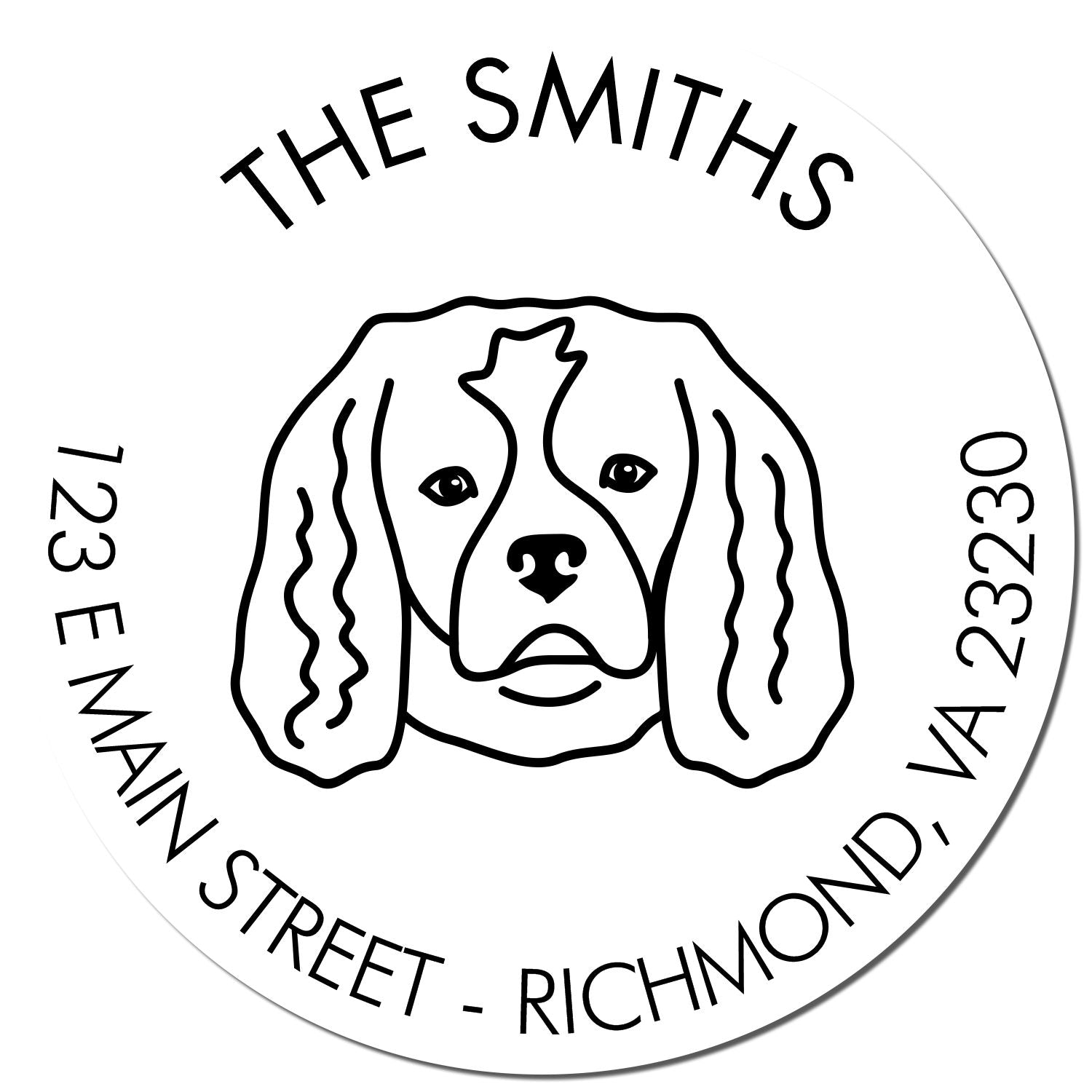 Self-Inking Cavalier King Charles Customized High-Quality Address Stamp - Engineer Seal Stamps