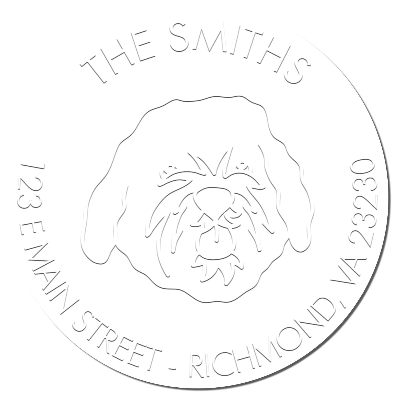 Personalized Return Embossing Seal with Cavapoo Dog - Engineer Seal Stamps