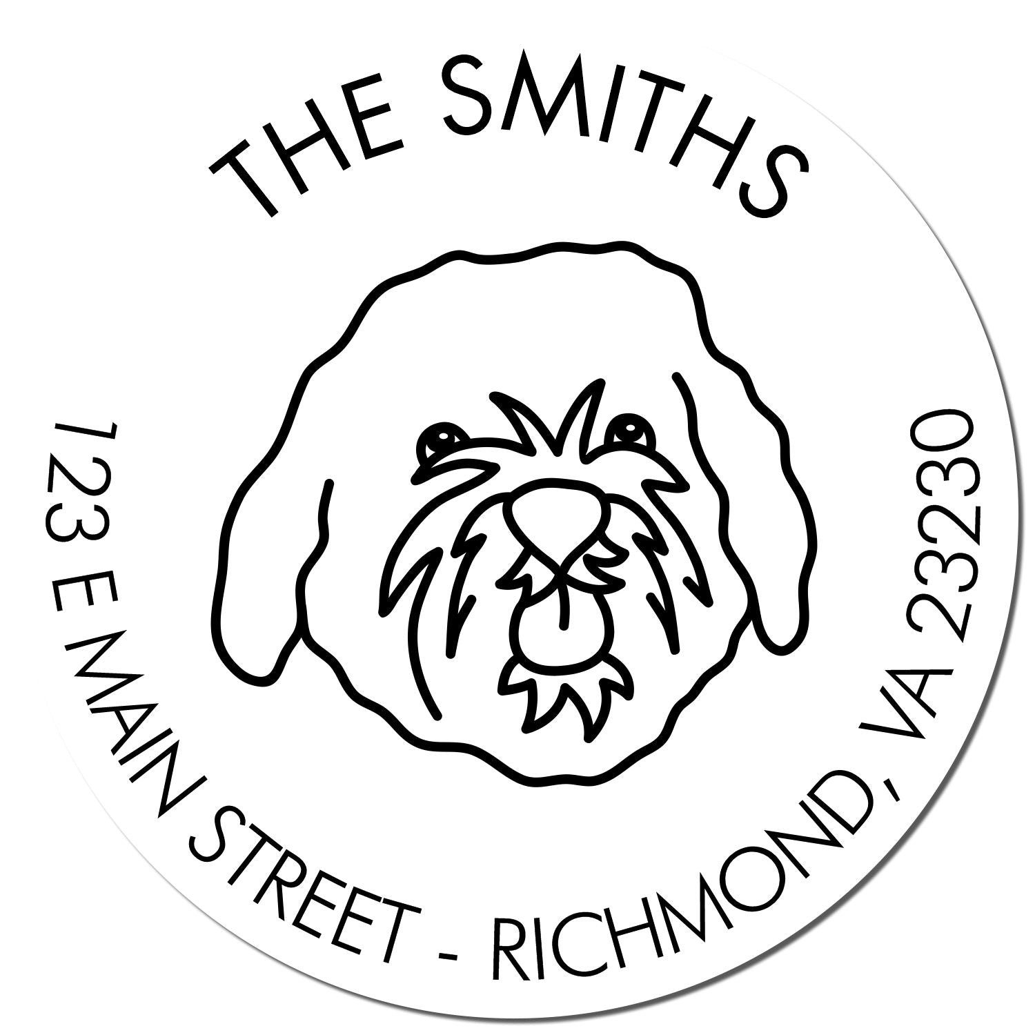 PSI Pre-Inked Cavapoo Home Address Stamp - Engineer Seal Stamps