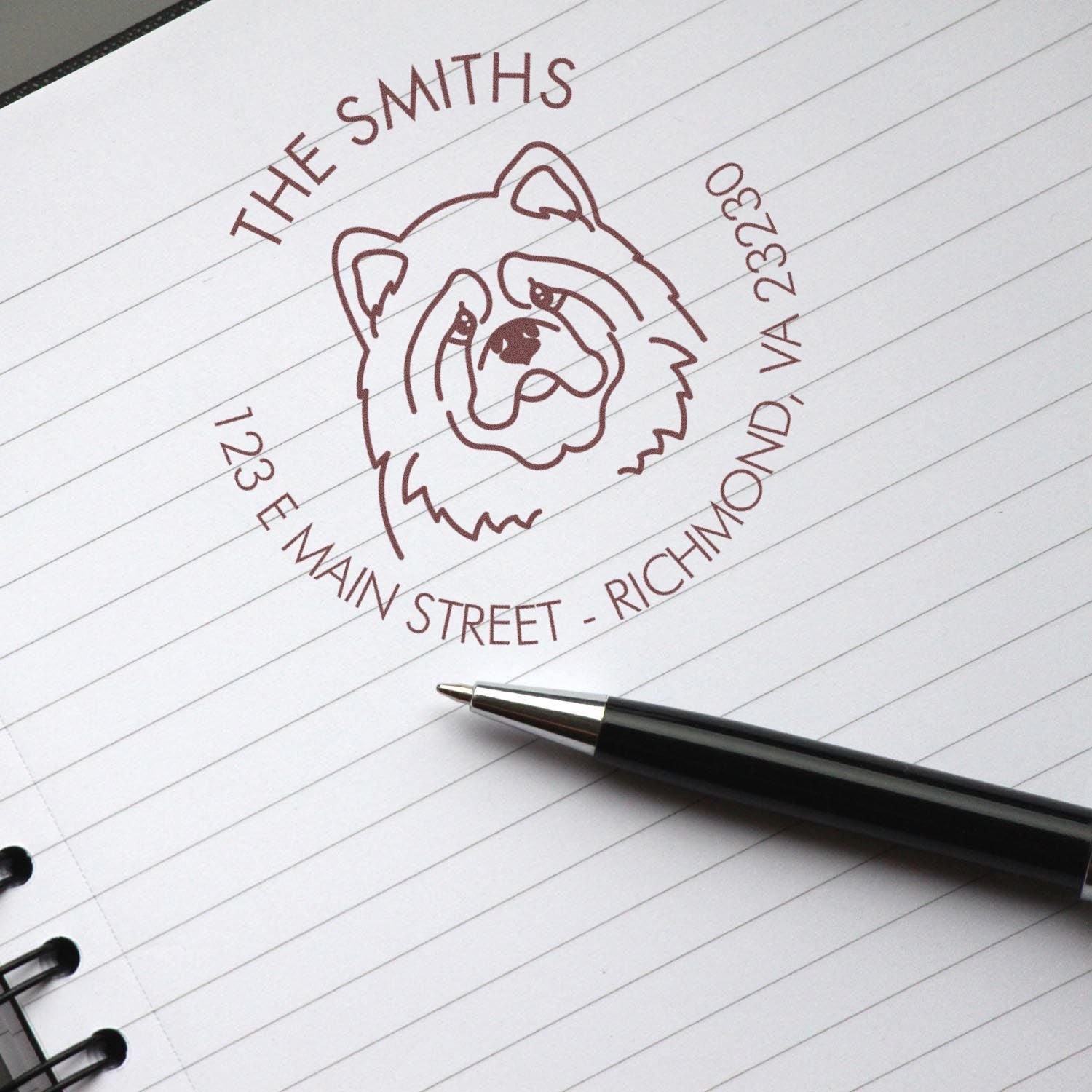 Self-Inking Chow Customized Home Address Rubber Stamp - Engineer Seal Stamps