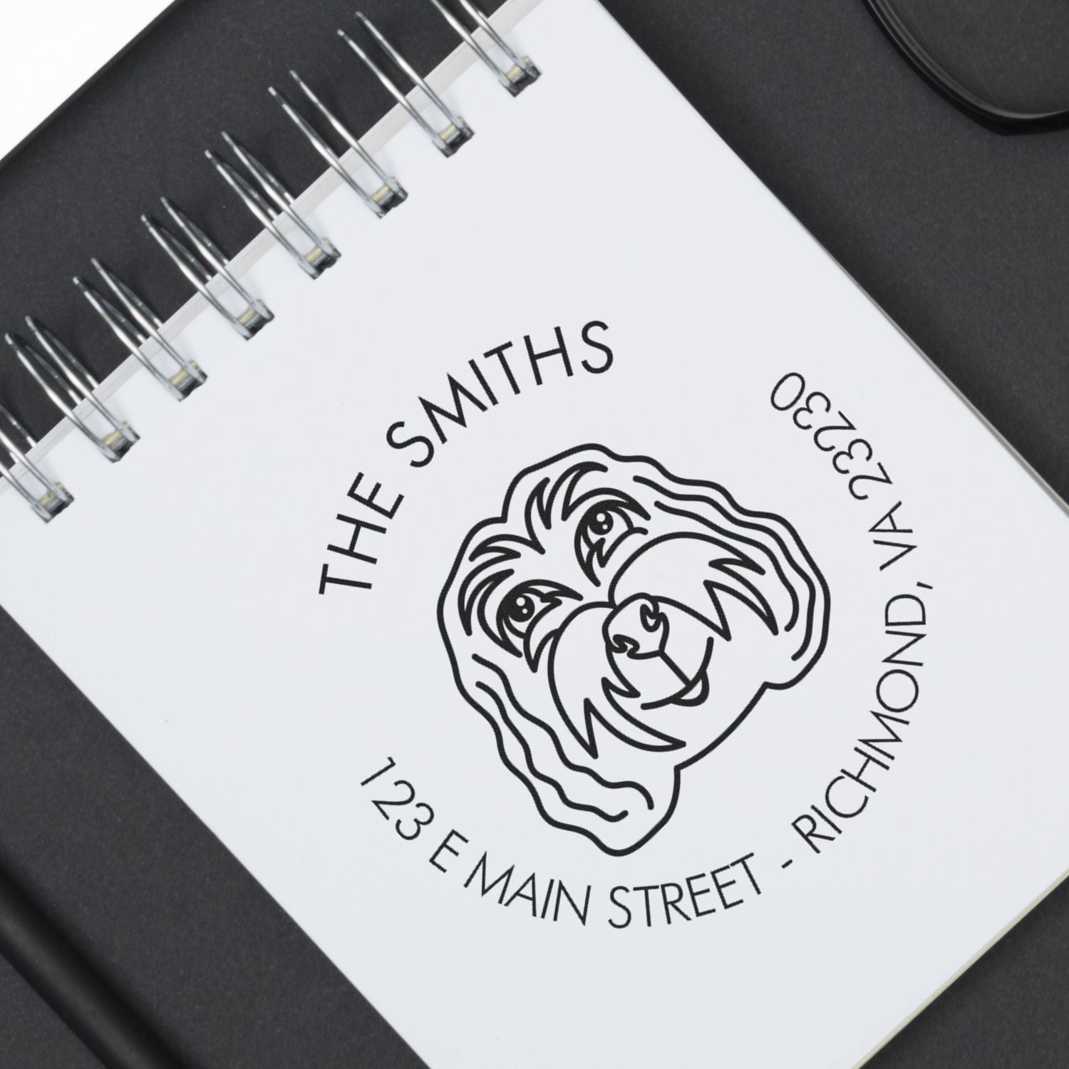 PSI Pre-Inked Cockapoo Home Address Stamp for Envelopes - Engineer Seal Stamps