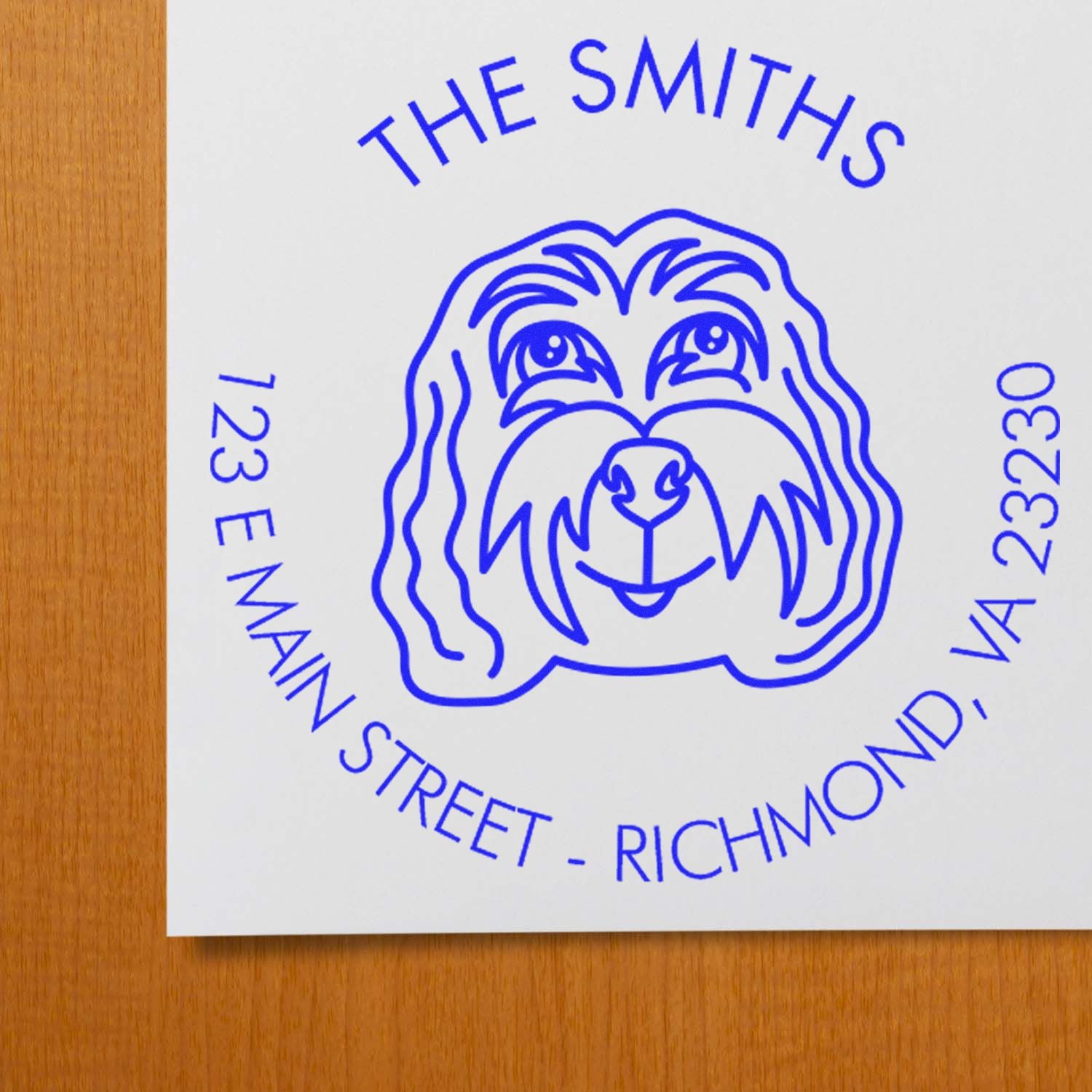 PSI Pre-Inked Cockapoo Home Address Stamp for Envelopes - Engineer Seal Stamps