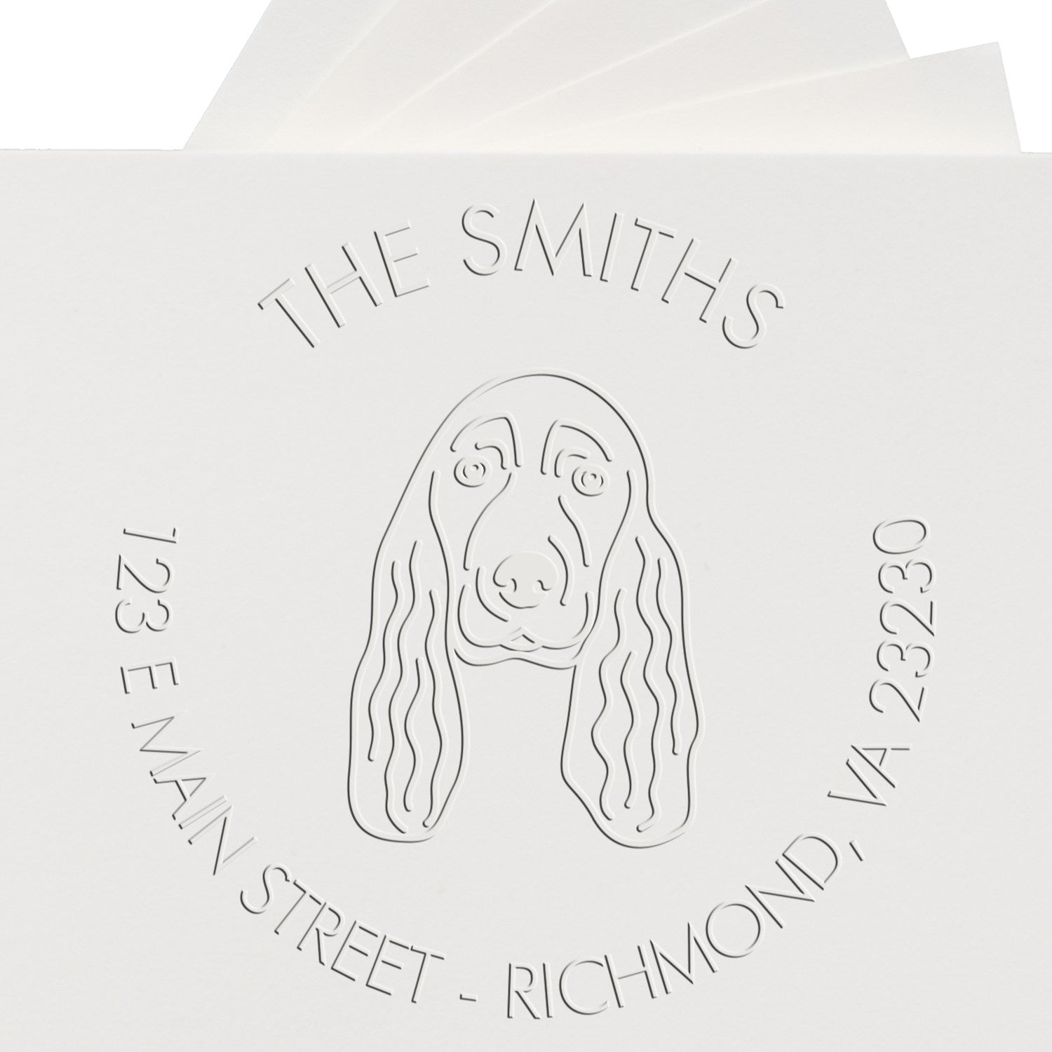 Personalizable Mailing Soft Embosser with Cocker Spaniel Dog