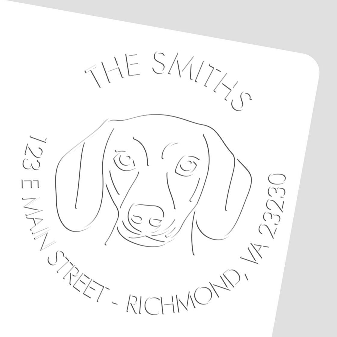 Dachshund Dog Outline Customized Mailing Hybrid Embosser Seal - Engineer Seal Stamps