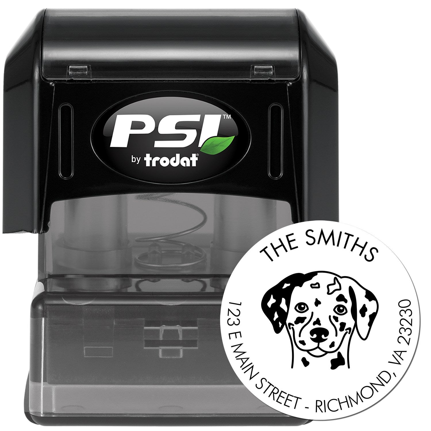 PSI Pre-Inked Dalmatian House Address Stamp - Engineer Seal Stamps