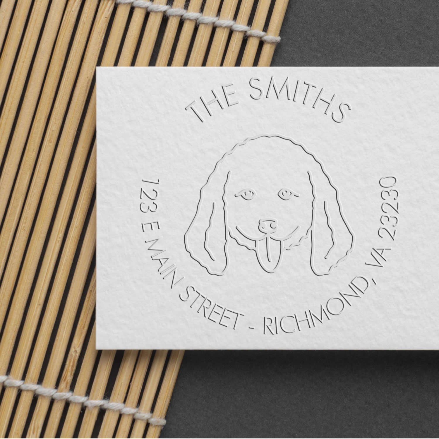 Personalizable Mailing Seal Stamp with Doodle Dog