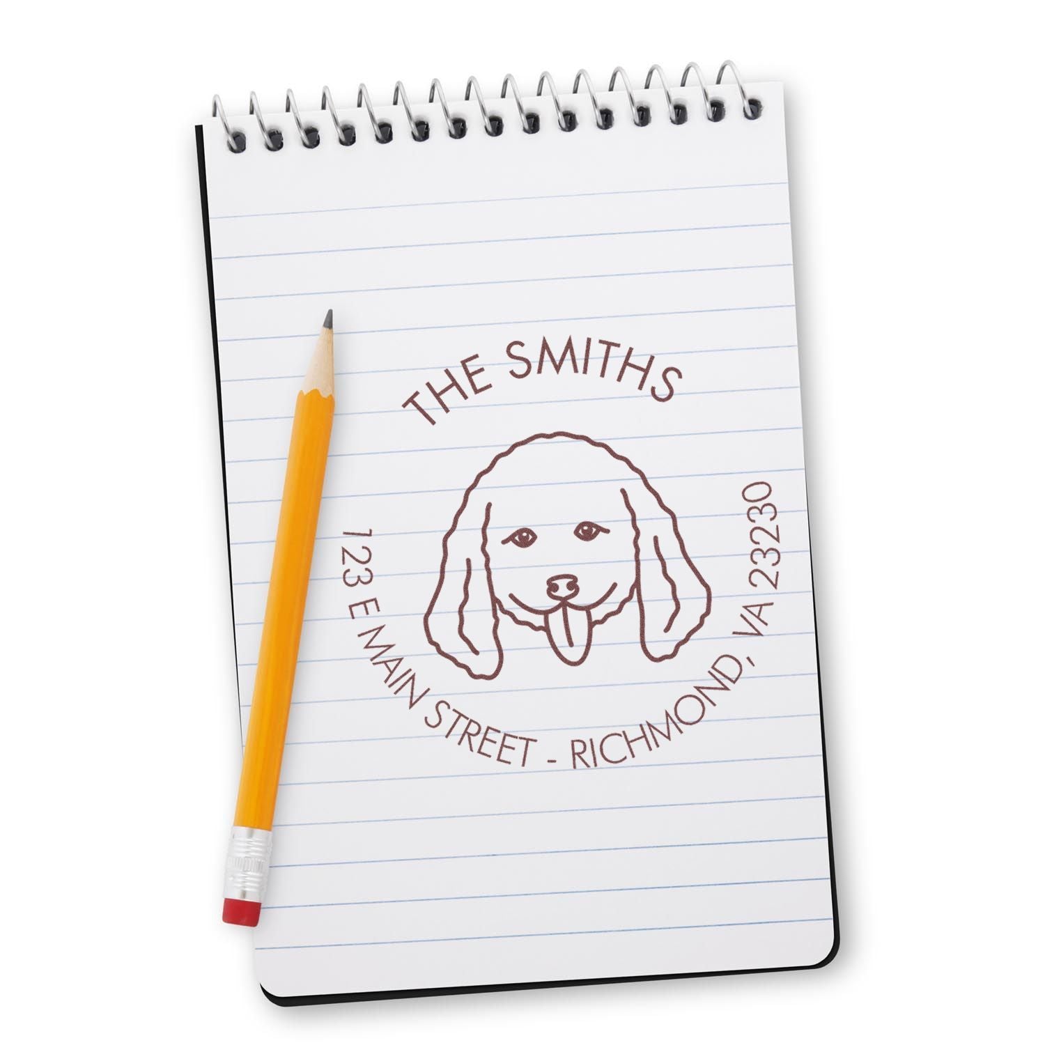 PSI Pre-Inked Doodle House Address Stamper - Engineer Seal Stamps