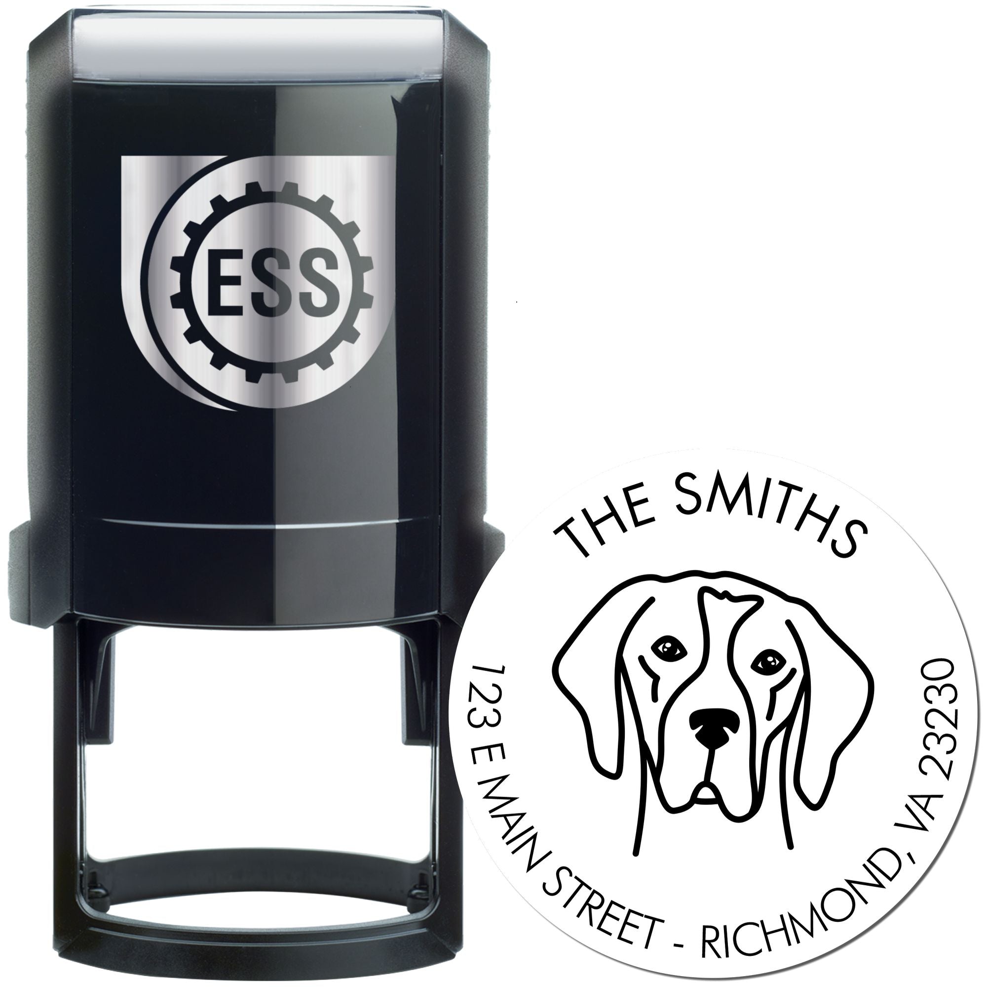 Self-Inking English Pointer Customized Home Address Stamper - Engineer Seal Stamps