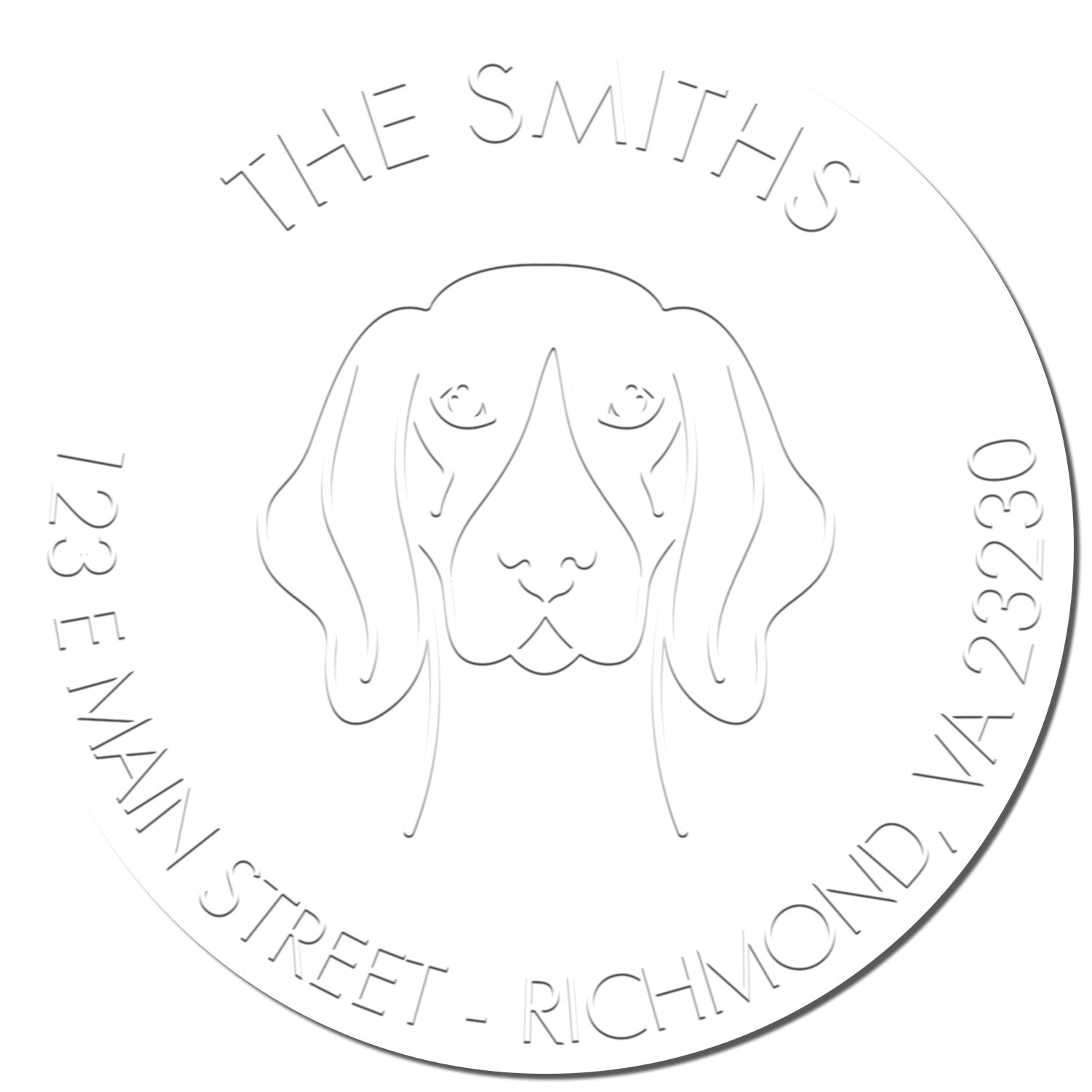 Personalizable Address Seal Soft Embosser with German Shorthaired Pointer Dog - Engineer Seal Stamps