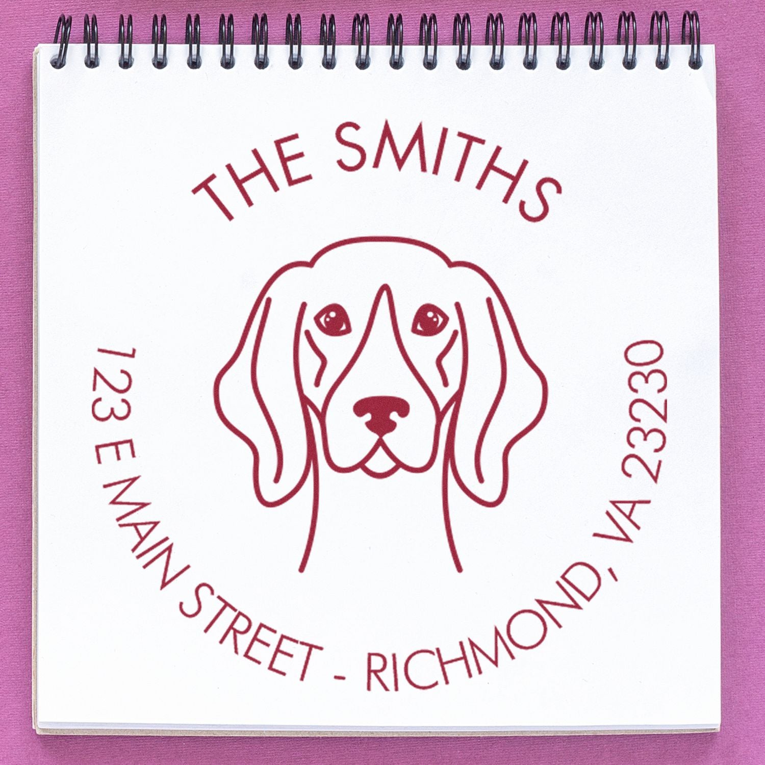 Wood Handle German Shorthaired Pointer Custom Made Address Stamper - Engineer Seal Stamps