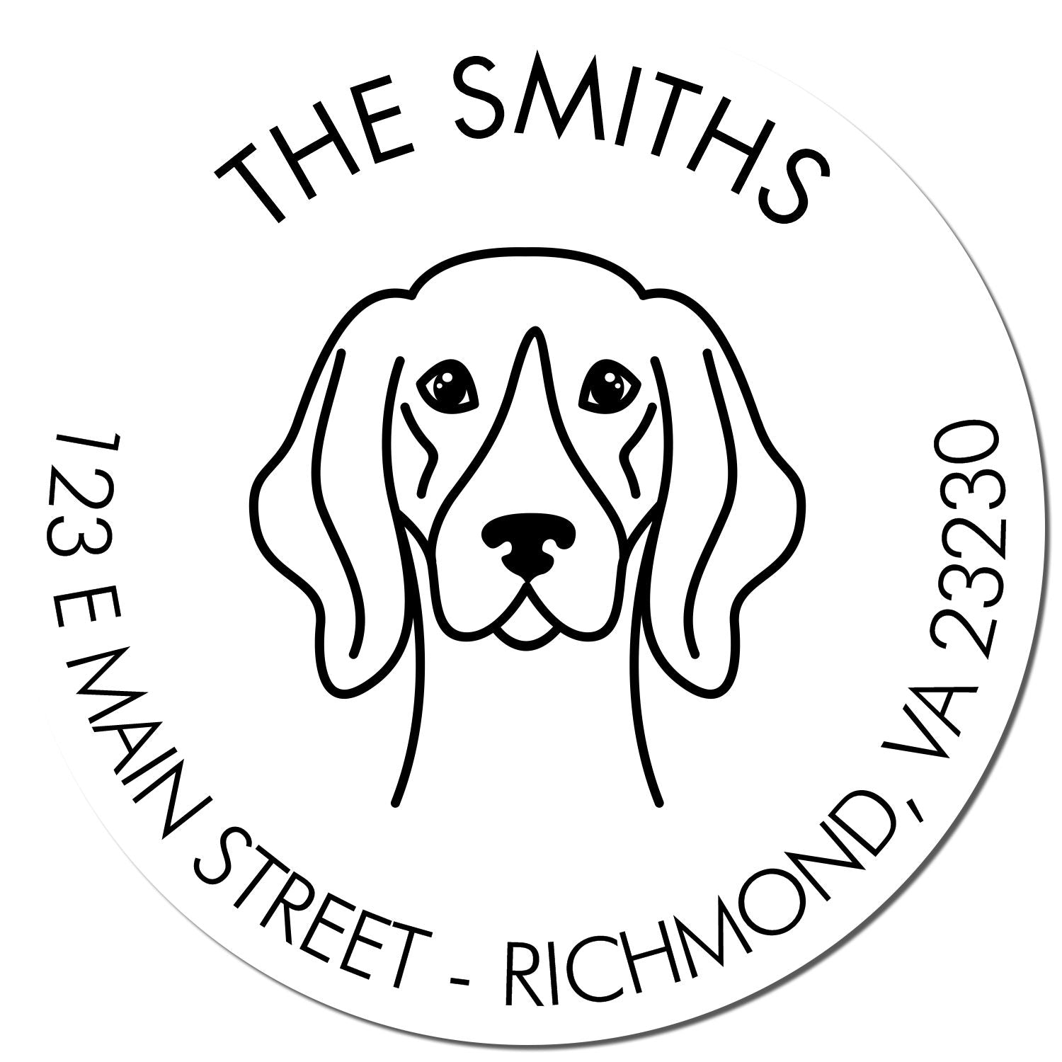 Self-Inking German Shorthaired Pointer Customized House Address Stamp for Envelopes - Engineer Seal Stamps