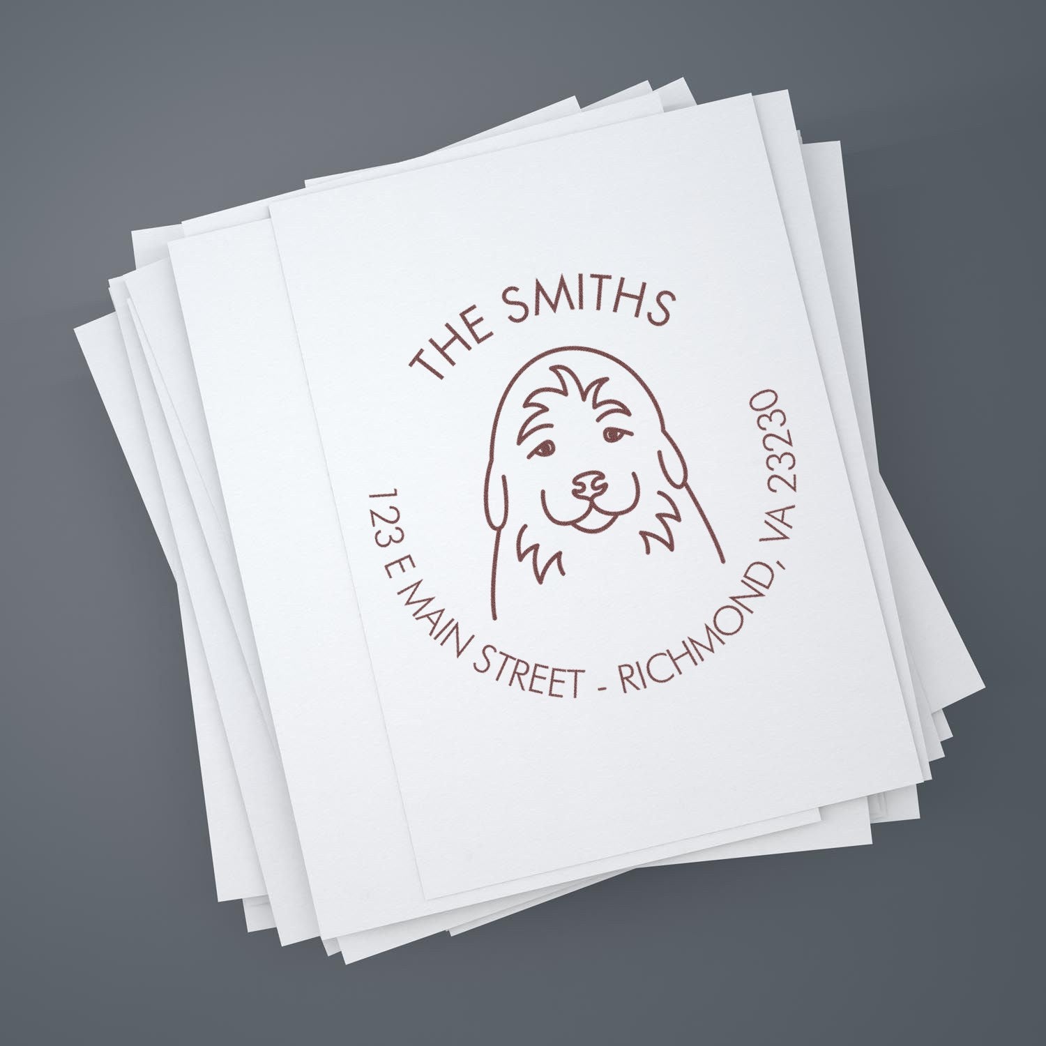 PSI Pre-Inked Golden Retriever Puppy Made-to-Order Stamp - Engineer Seal Stamps