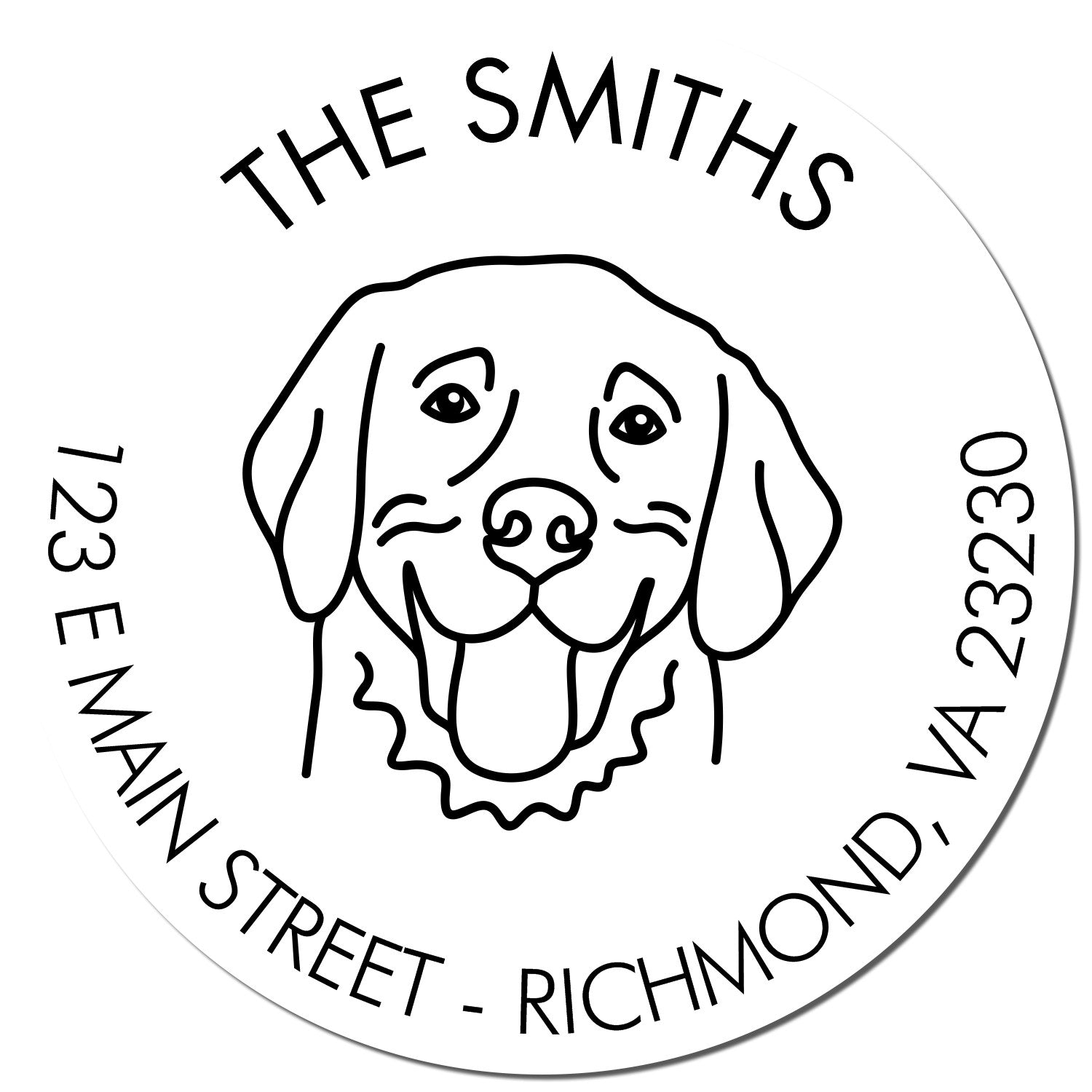 PSI Pre-Inked Golden Retriever Made-to-Order Stamp - Engineer Seal Stamps