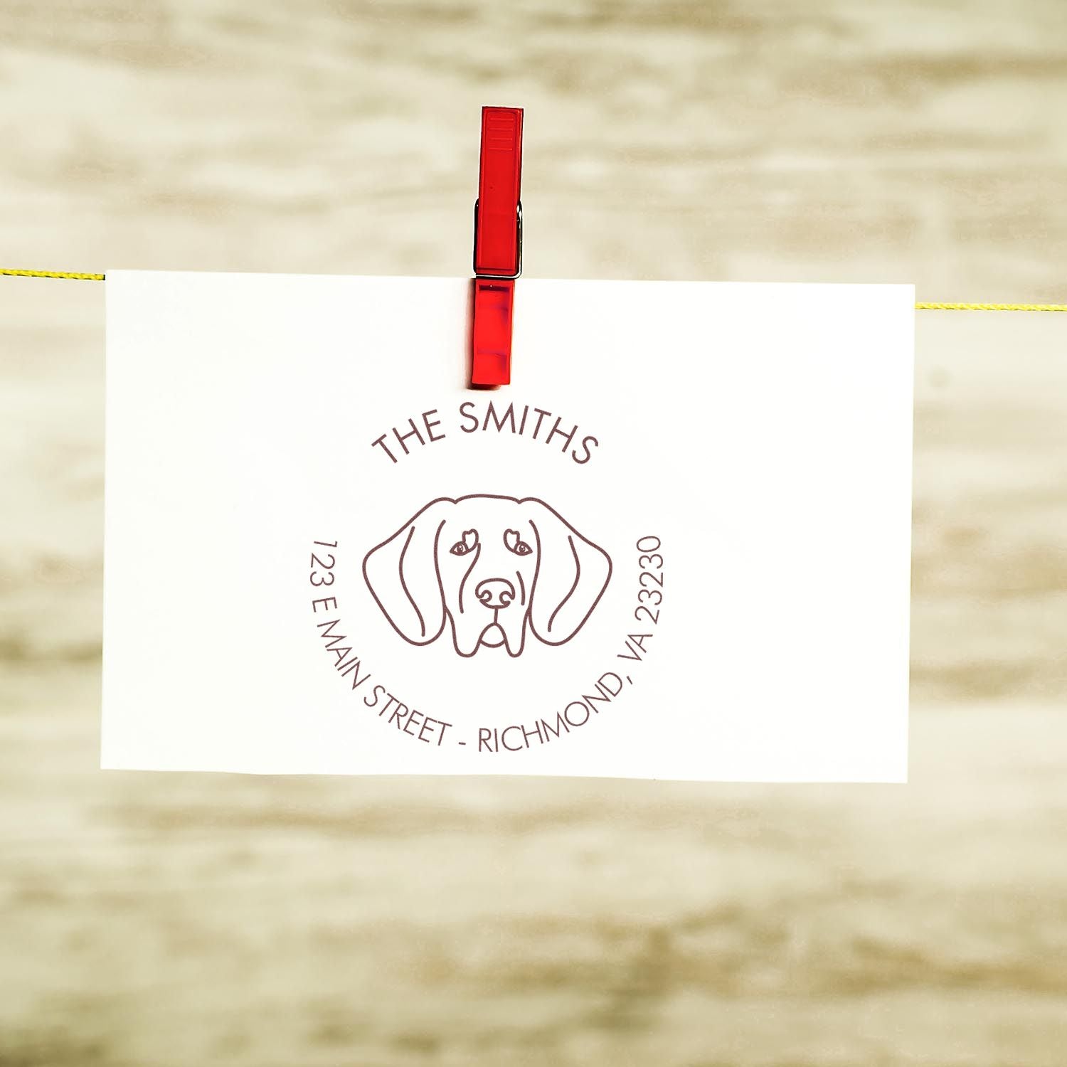 Wood Handle Great Dane Custom Made Custom Address Stamp for Envelopes - Engineer Seal Stamps