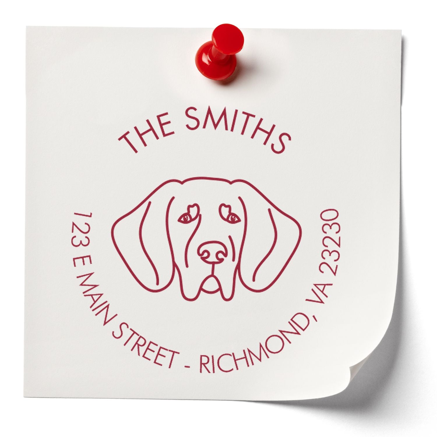 Slim Pre-Inked Great Dane Personalized Home Address Stamper - Engineer Seal Stamps