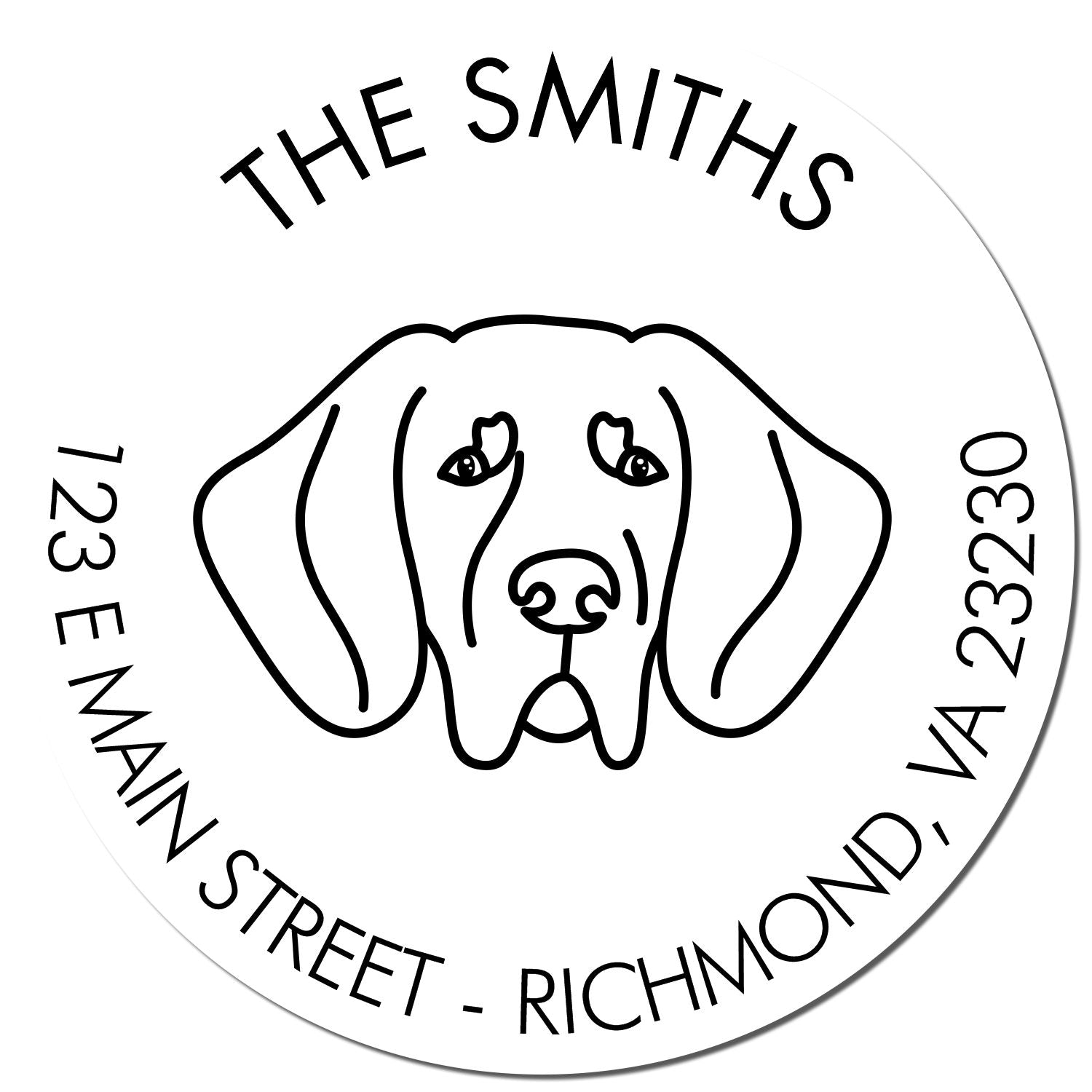 Wood Handle Great Dane Custom Made Custom Address Stamp for Envelopes - Engineer Seal Stamps