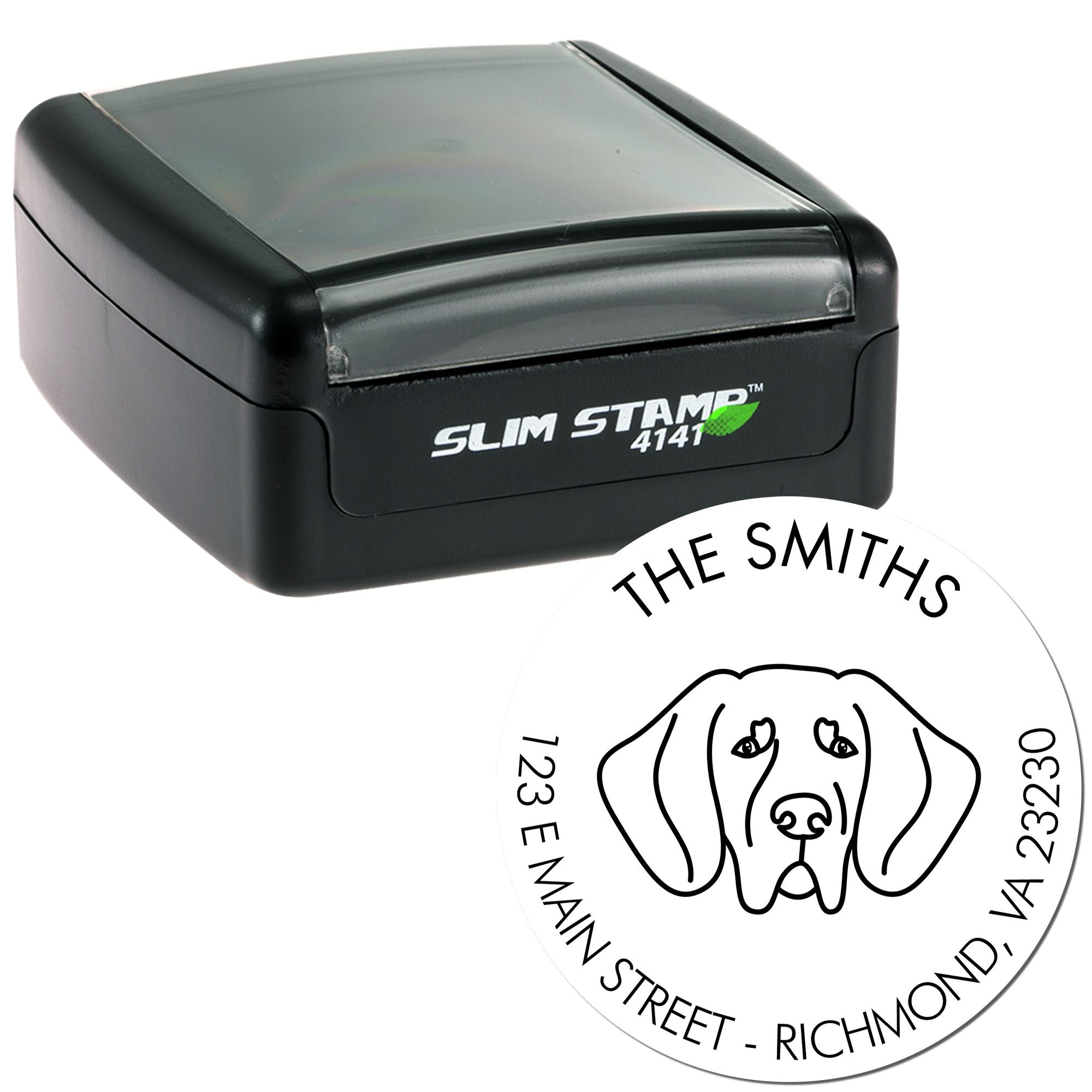 Slim Pre-Inked Great Dane Personalized Home Address Stamper - Engineer Seal Stamps