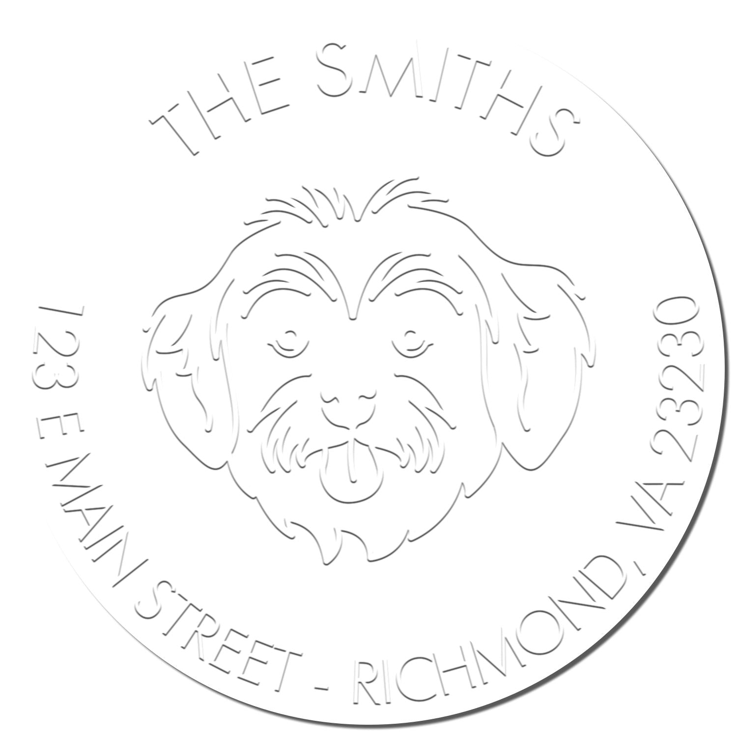 Havanese Dog Custom-Made Home Address Embosser Seal - Engineer Seal Stamps