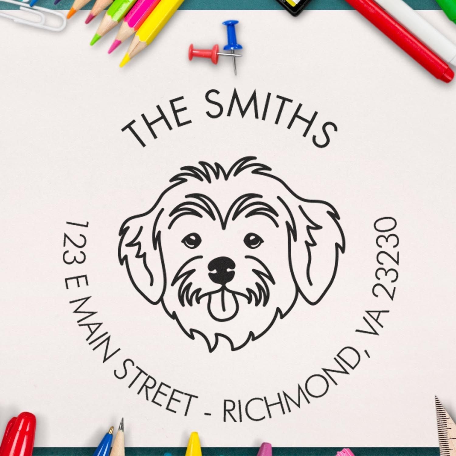 Self-Inking Havanese Customized Mail Address Rubber Stamp - Engineer Seal Stamps