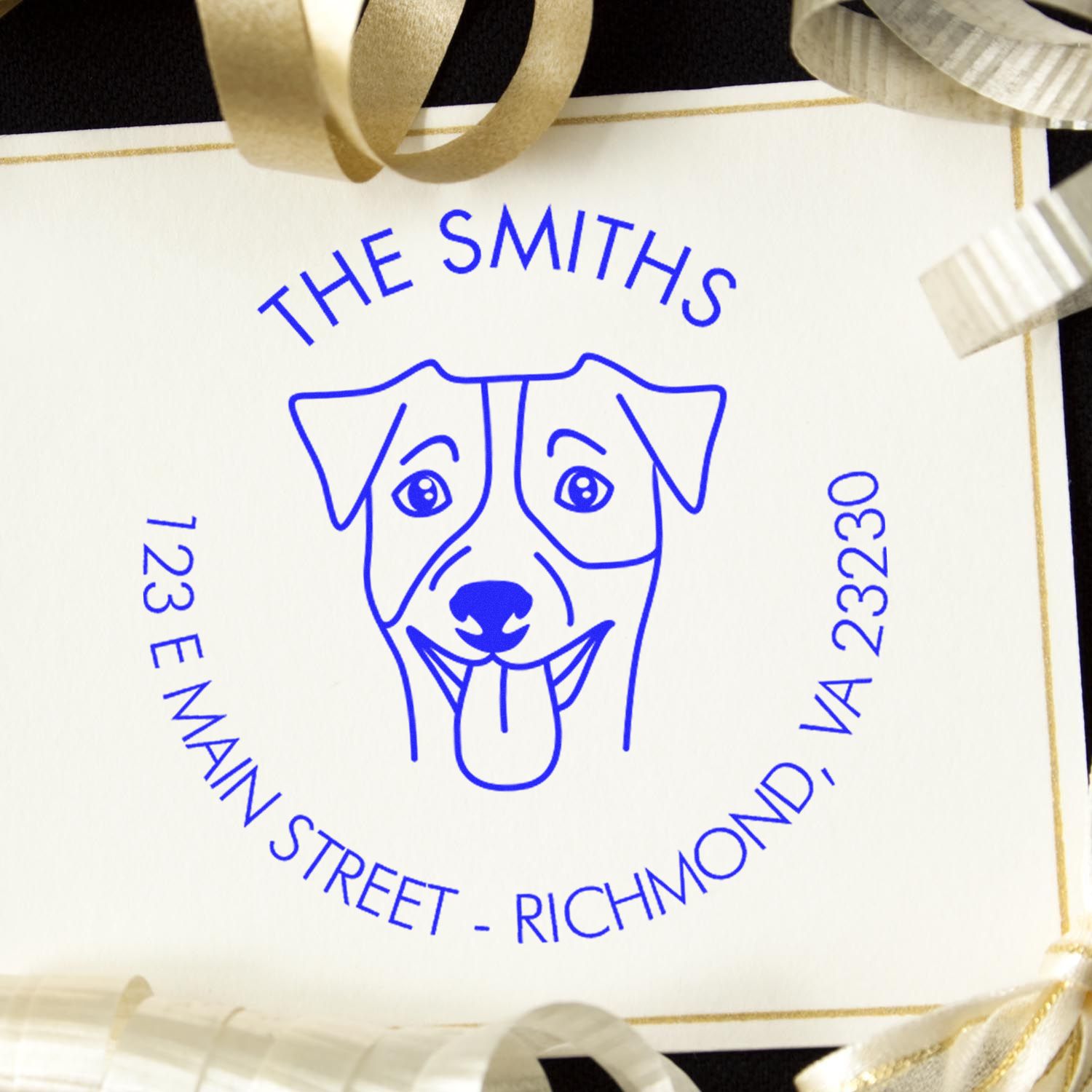 Slim Pre-Inked Jack Russell Personalized Inked Stamp - Engineer Seal Stamps