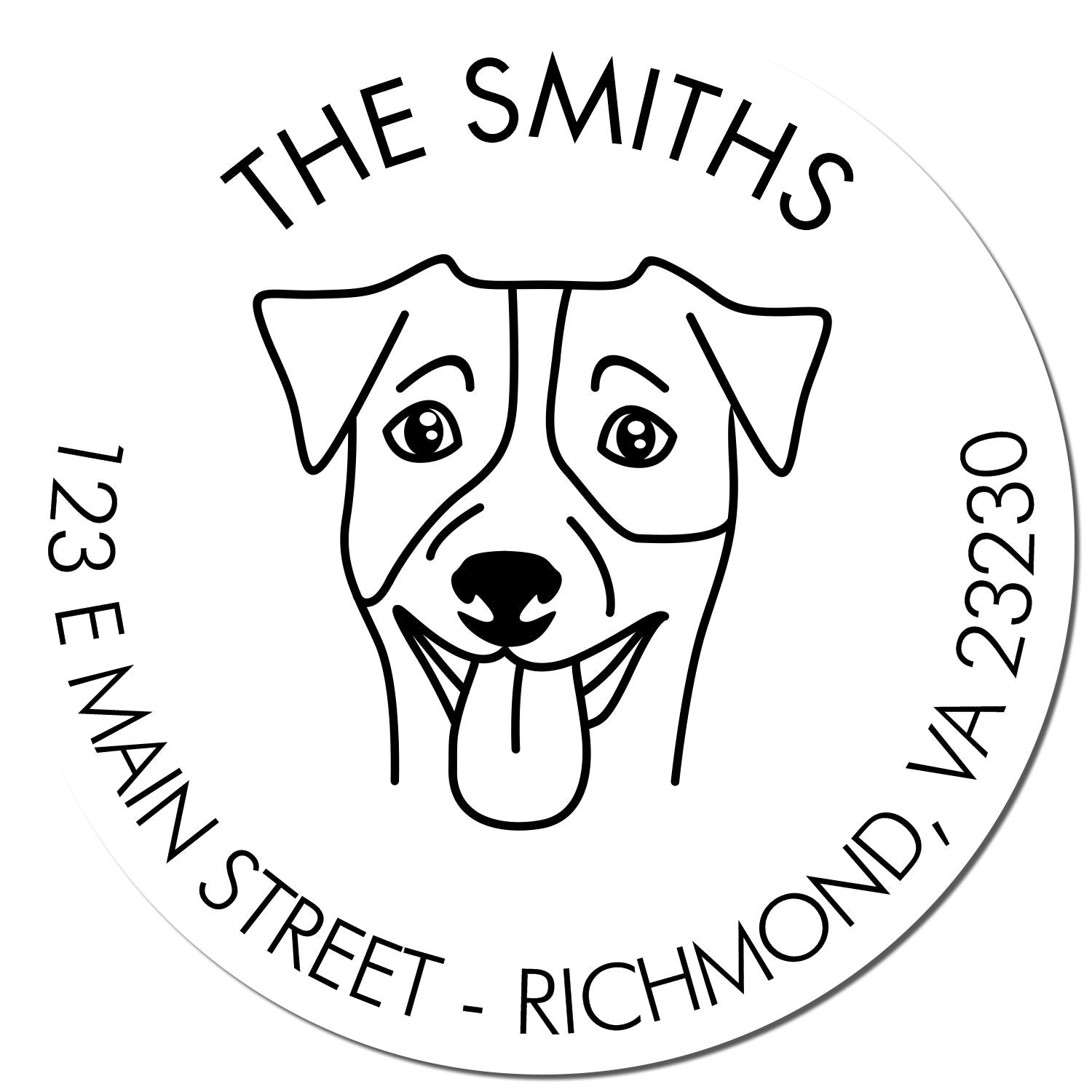 Slim Pre-Inked Jack Russell Personalized Inked Stamp - Engineer Seal Stamps