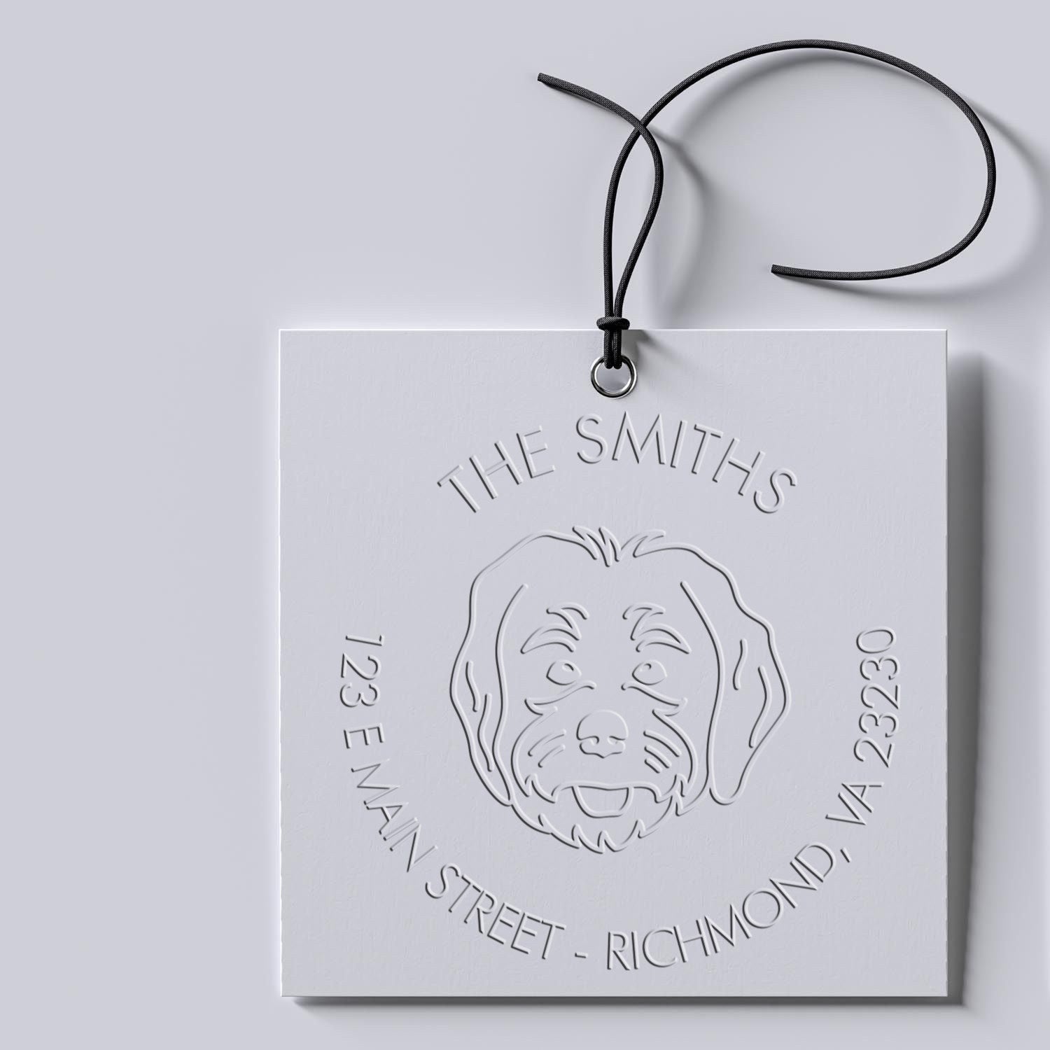 Labradoodle Dog Outline Customized Home Address Hybrid Embosser - Engineer Seal Stamps