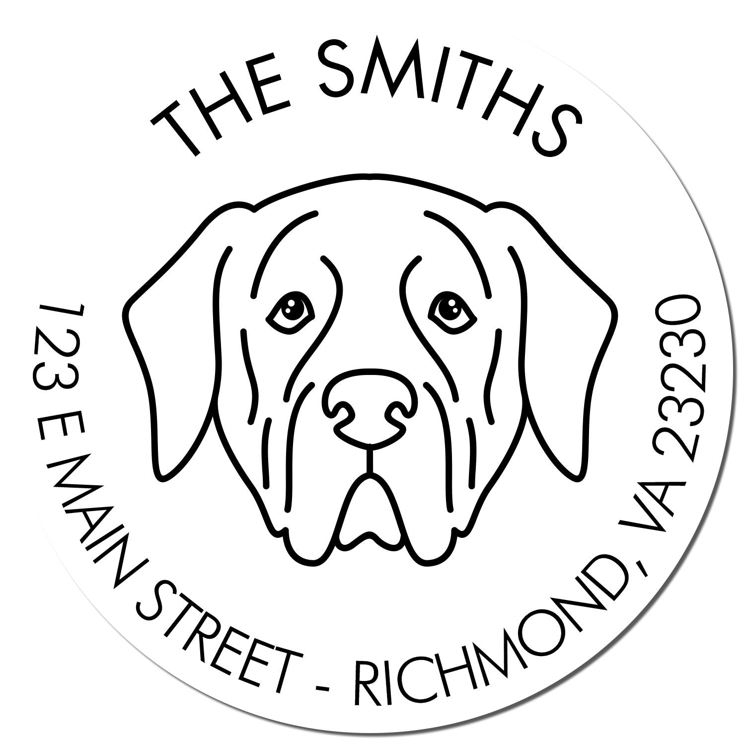 Slim Pre-Inked Mastiff Personalized Mail Address Stamp for Envelopes - Engineer Seal Stamps