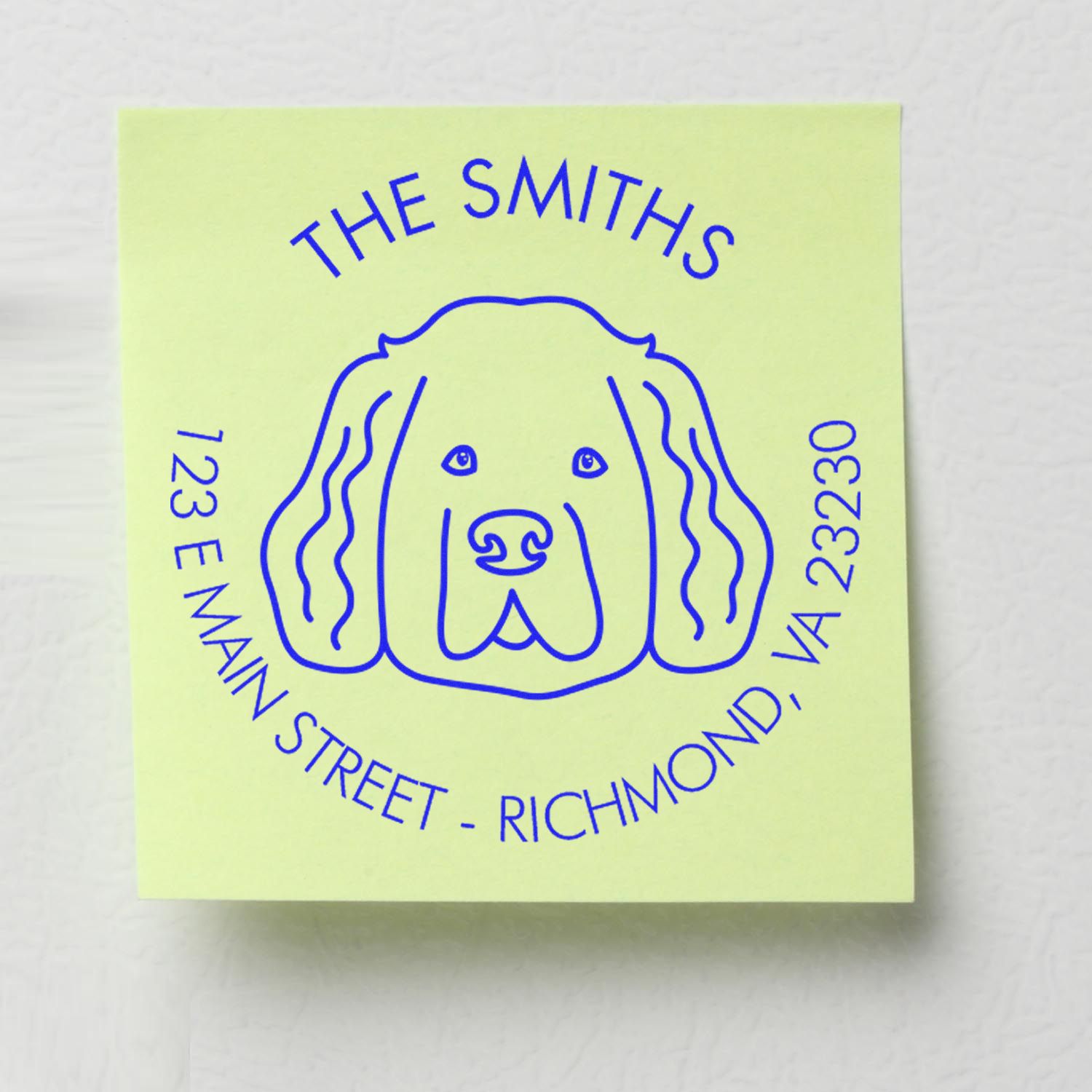 Wood Handle Newfoundland Custom Made Dog Lover's Address Stamp for Envelopes - Engineer Seal Stamps