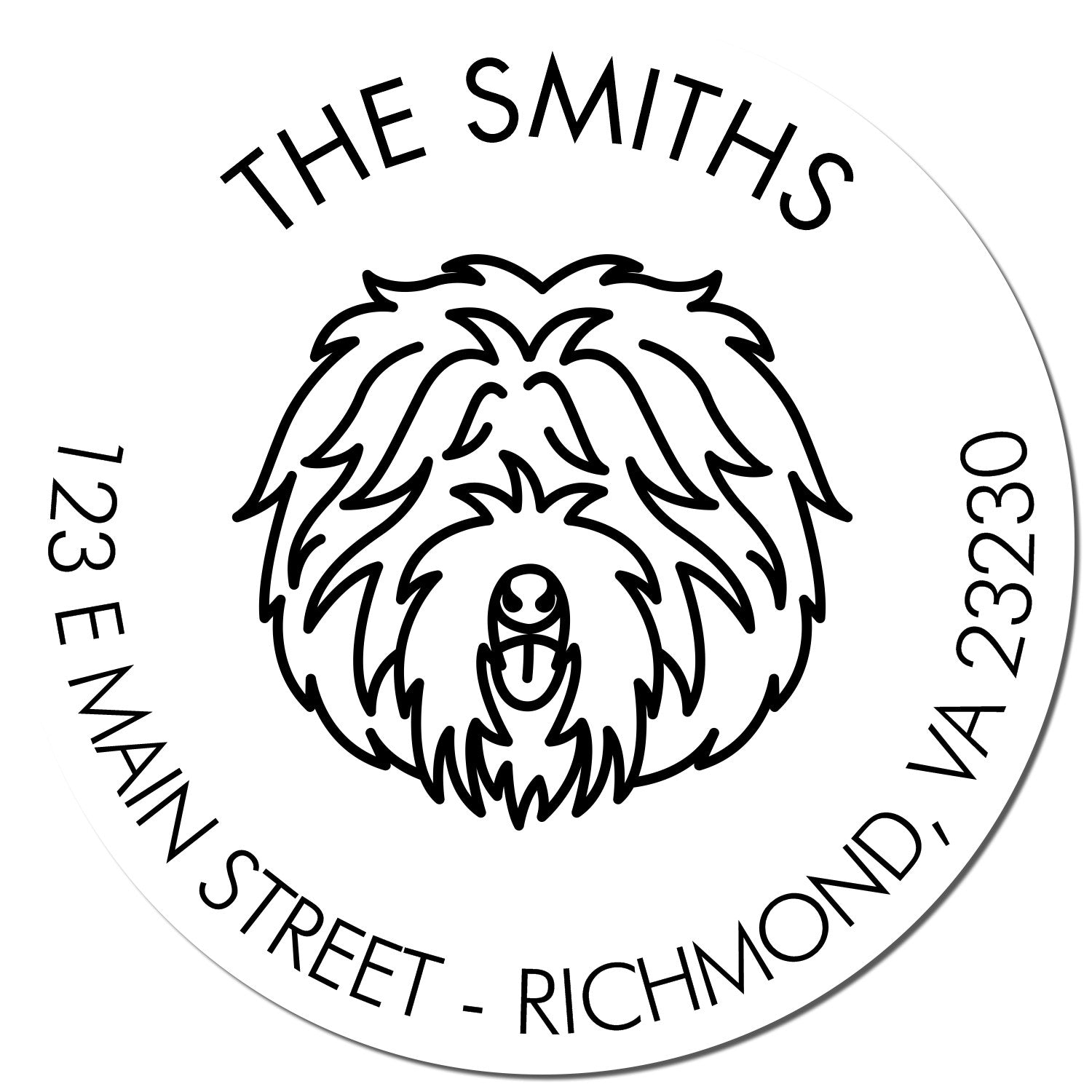 Self-Inking Old English Sheepdog Customized Mail Stamp - Engineer Seal Stamps