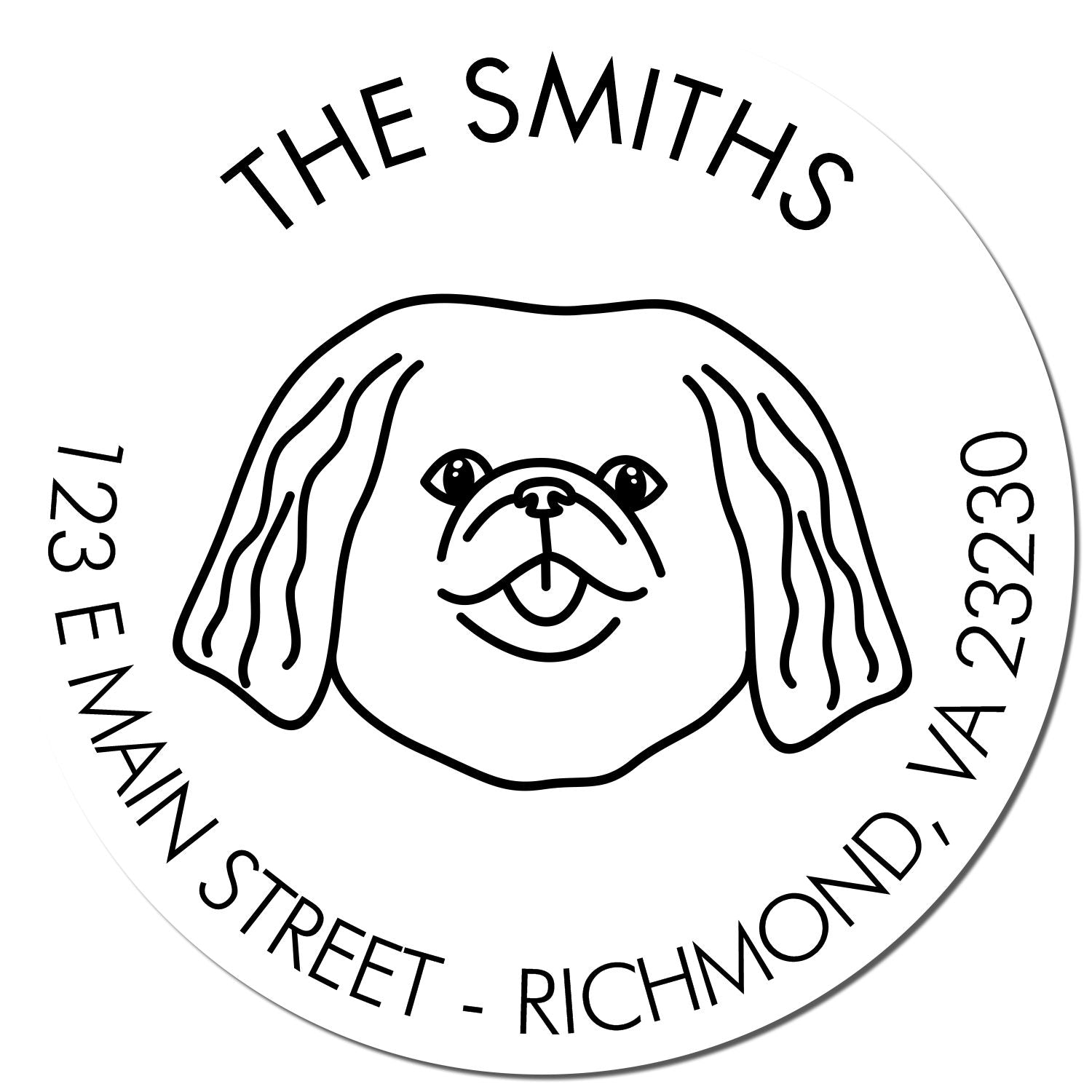 Self-Inking Pekingese Customized Mail Stamp for Envelopes - Engineer Seal Stamps