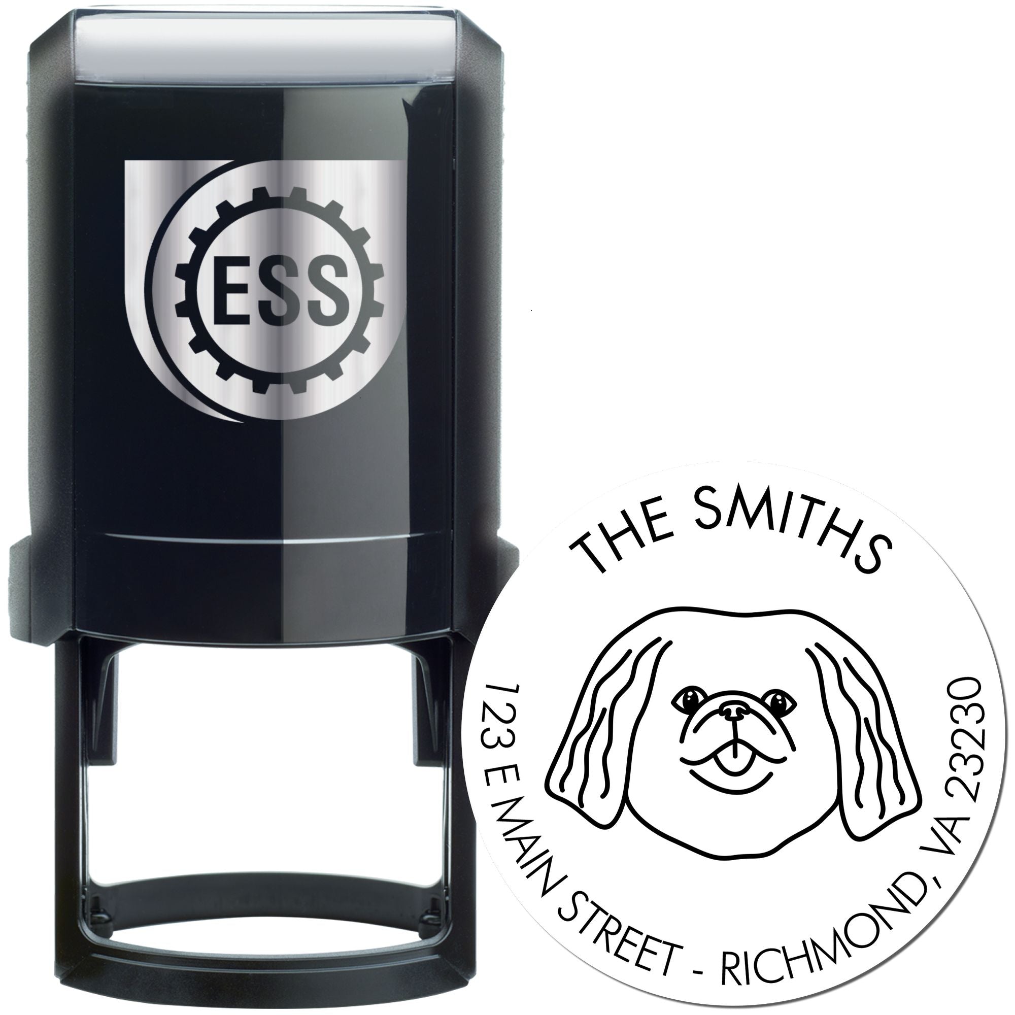 Self-Inking Pekingese Customized Mail Stamp for Envelopes - Engineer Seal Stamps