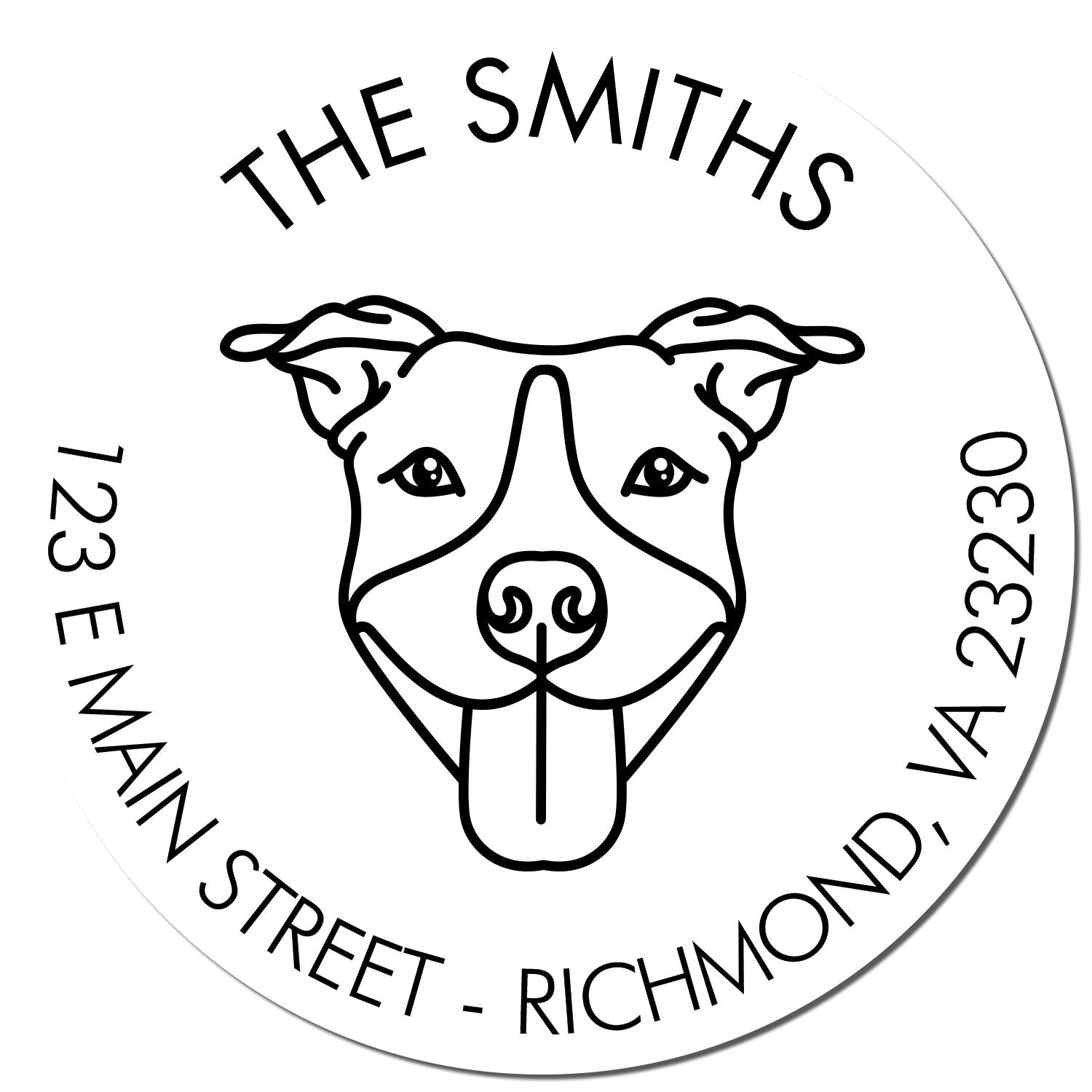 PSI Pre-Inked Pitbull Made-to-Order Address Return Stamp for Envelopes - Engineer Seal Stamps