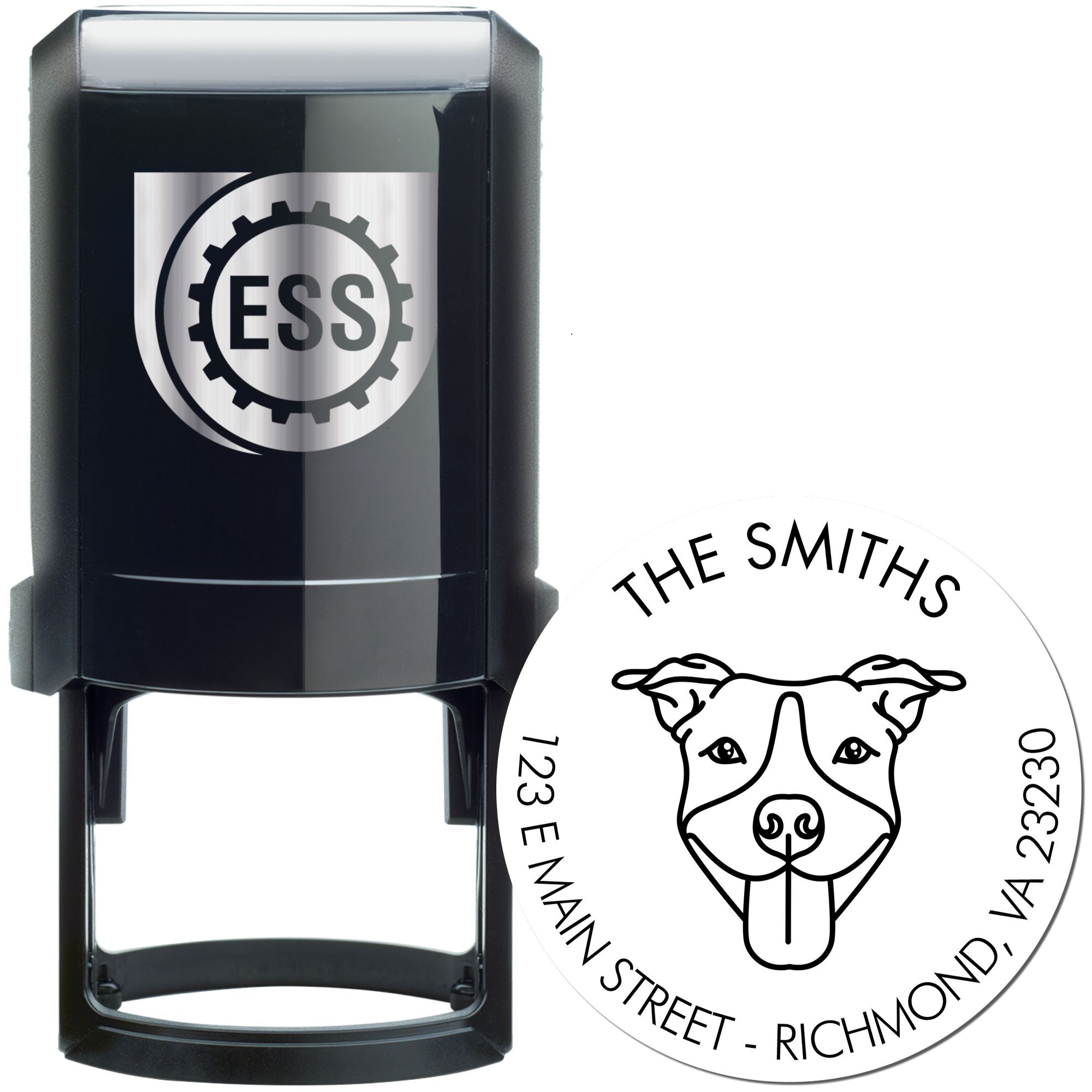 Self-Inking Pitbull Customized Mail Stamp for Envelopes - Engineer Seal Stamps