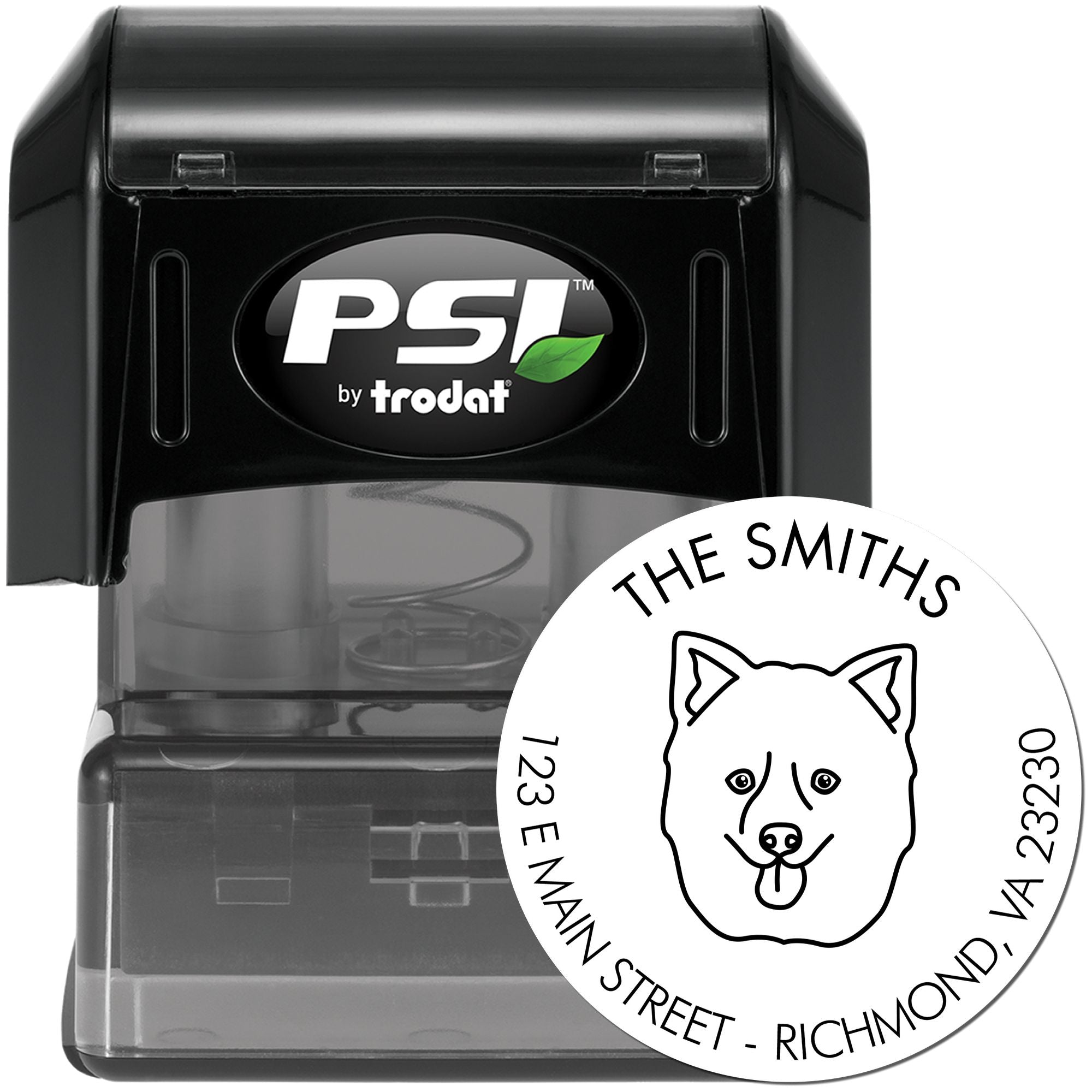 PSI Pre-Inked Pomsky Made-to-Order Address Return Stamp for Envelopes - Engineer Seal Stamps