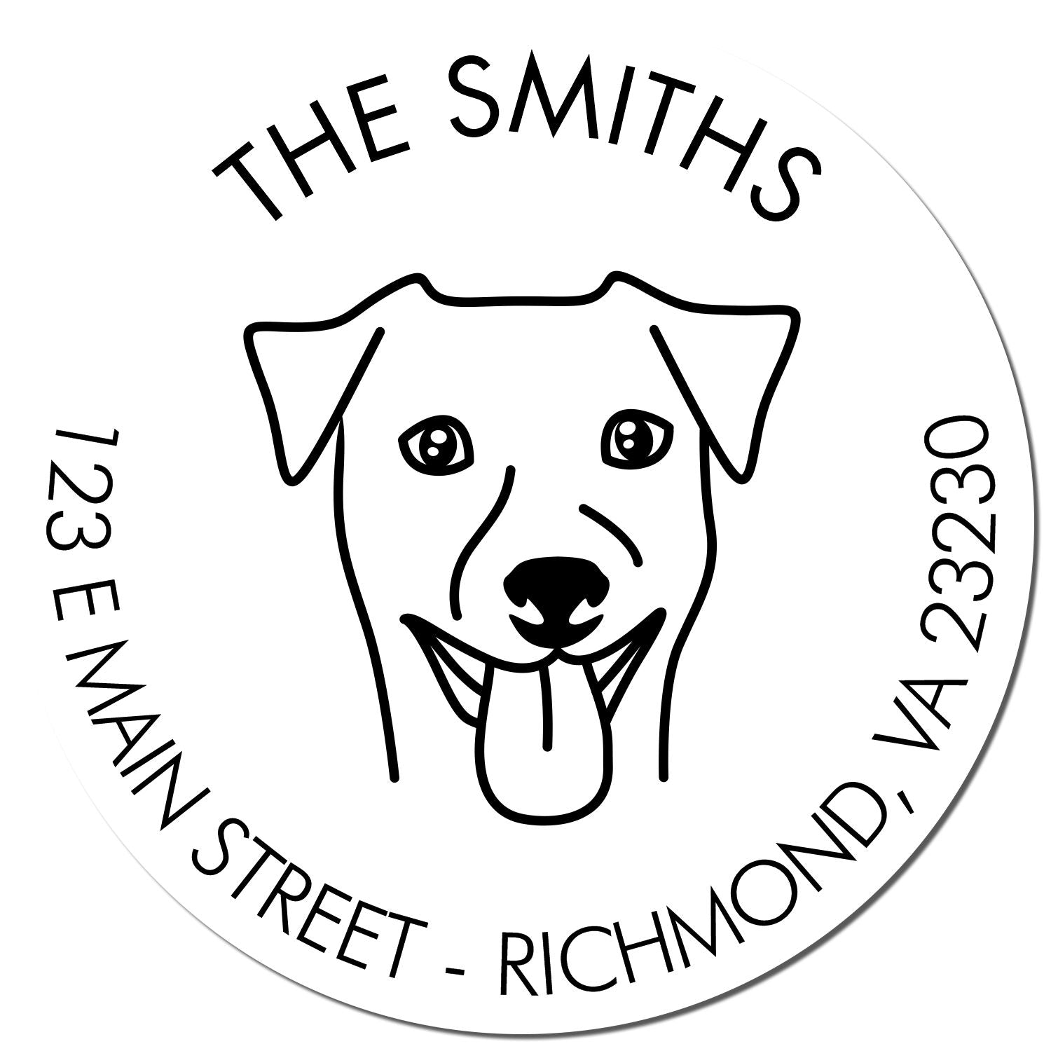 Wood Handle Rhodesian Ridgeback Custom Made High-Quality Address Stamp - Engineer Seal Stamps