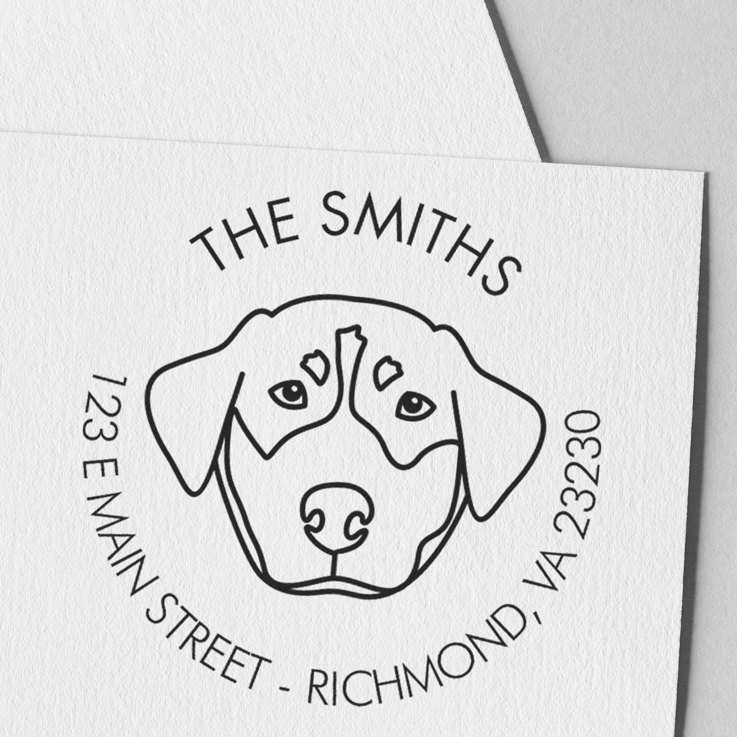 Wood Handle Rottweiler Custom Made High-Quality Address Stamp for Envelopes - Engineer Seal Stamps