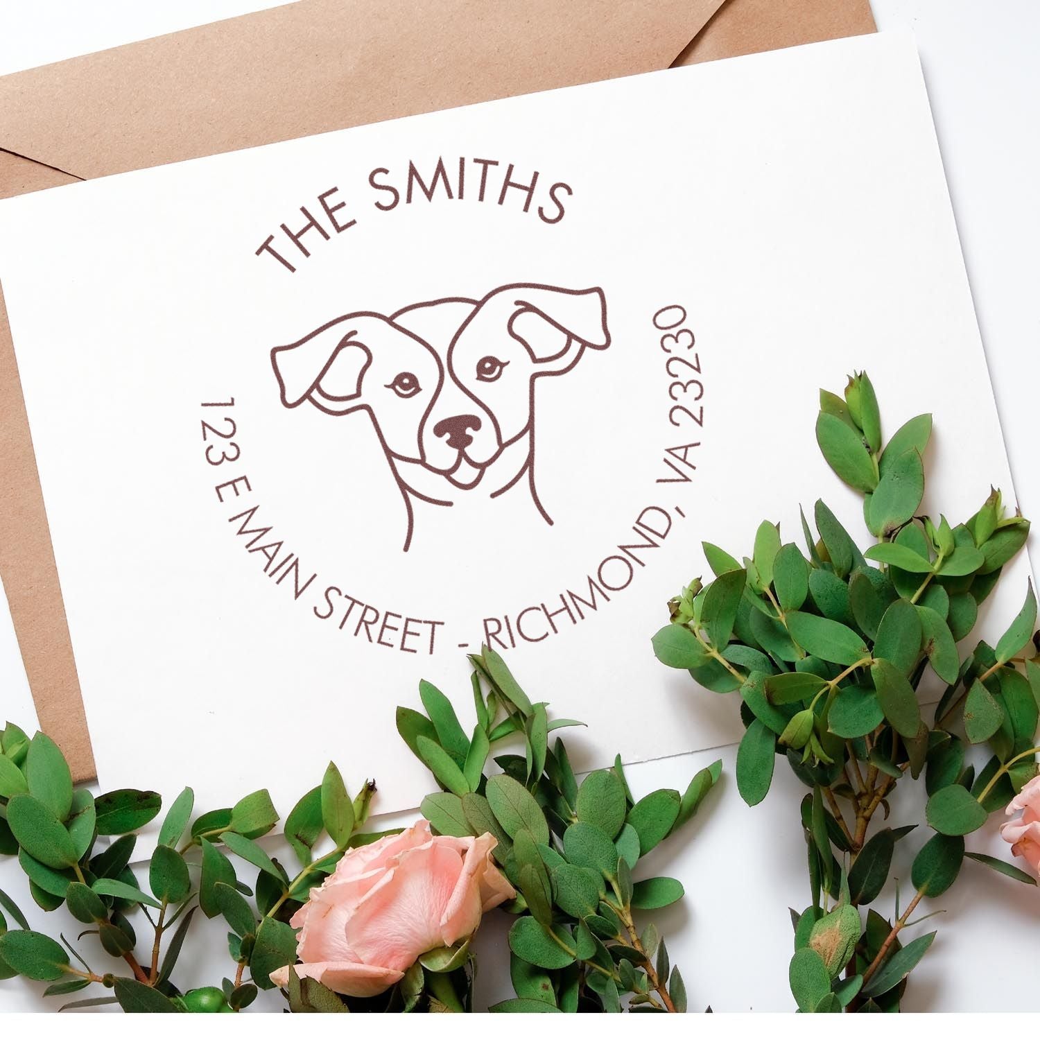 Slim Pre-Inked Russell Personalized Mailing Address Rubber Stamp - Engineer Seal Stamps