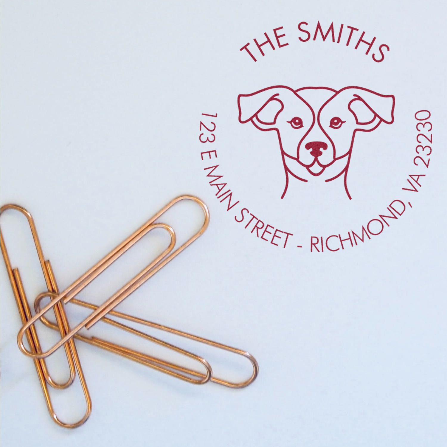 Slim Pre-Inked Russell Personalized Mailing Address Rubber Stamp - Engineer Seal Stamps