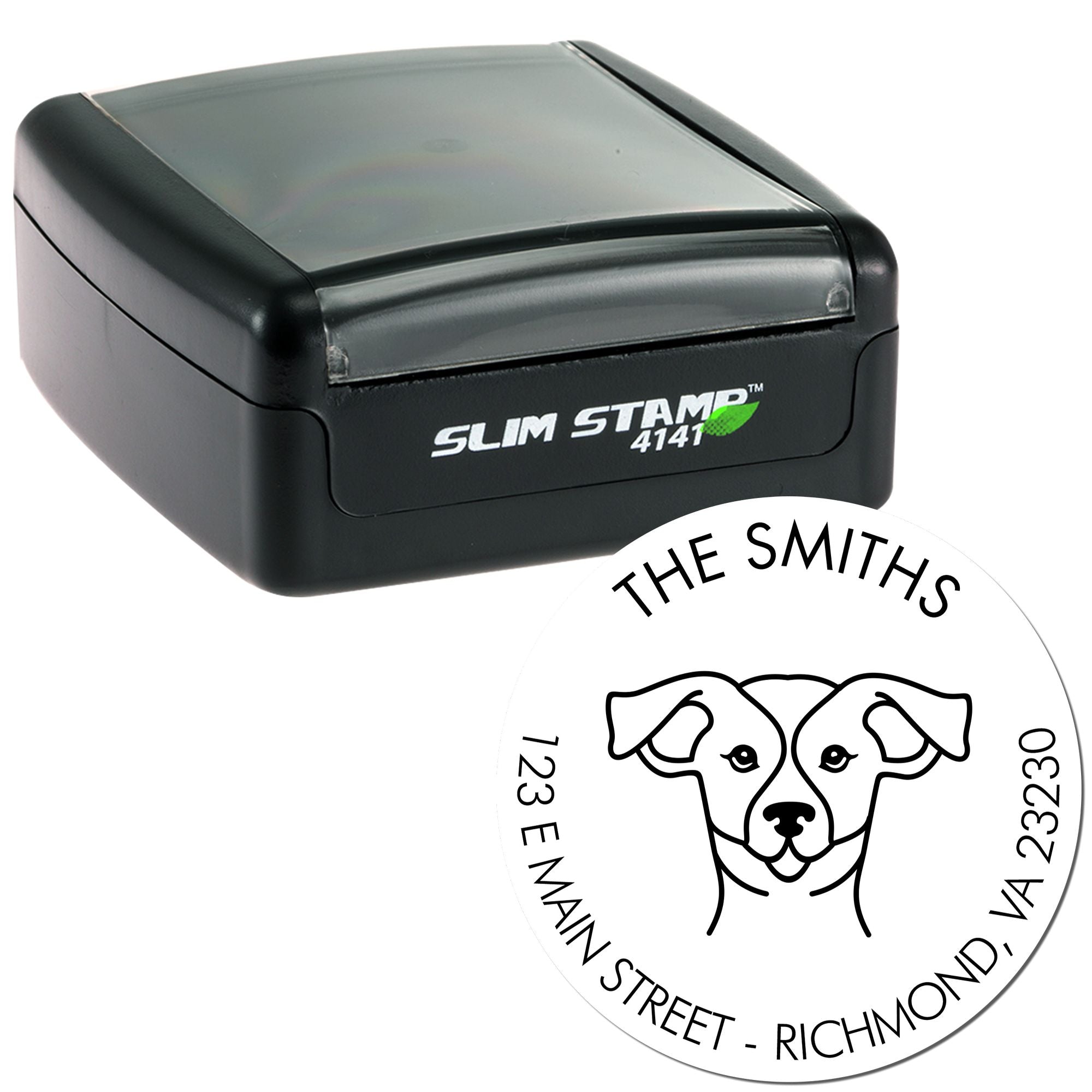 Slim Pre-Inked Russell Personalized Mailing Address Rubber Stamp - Engineer Seal Stamps