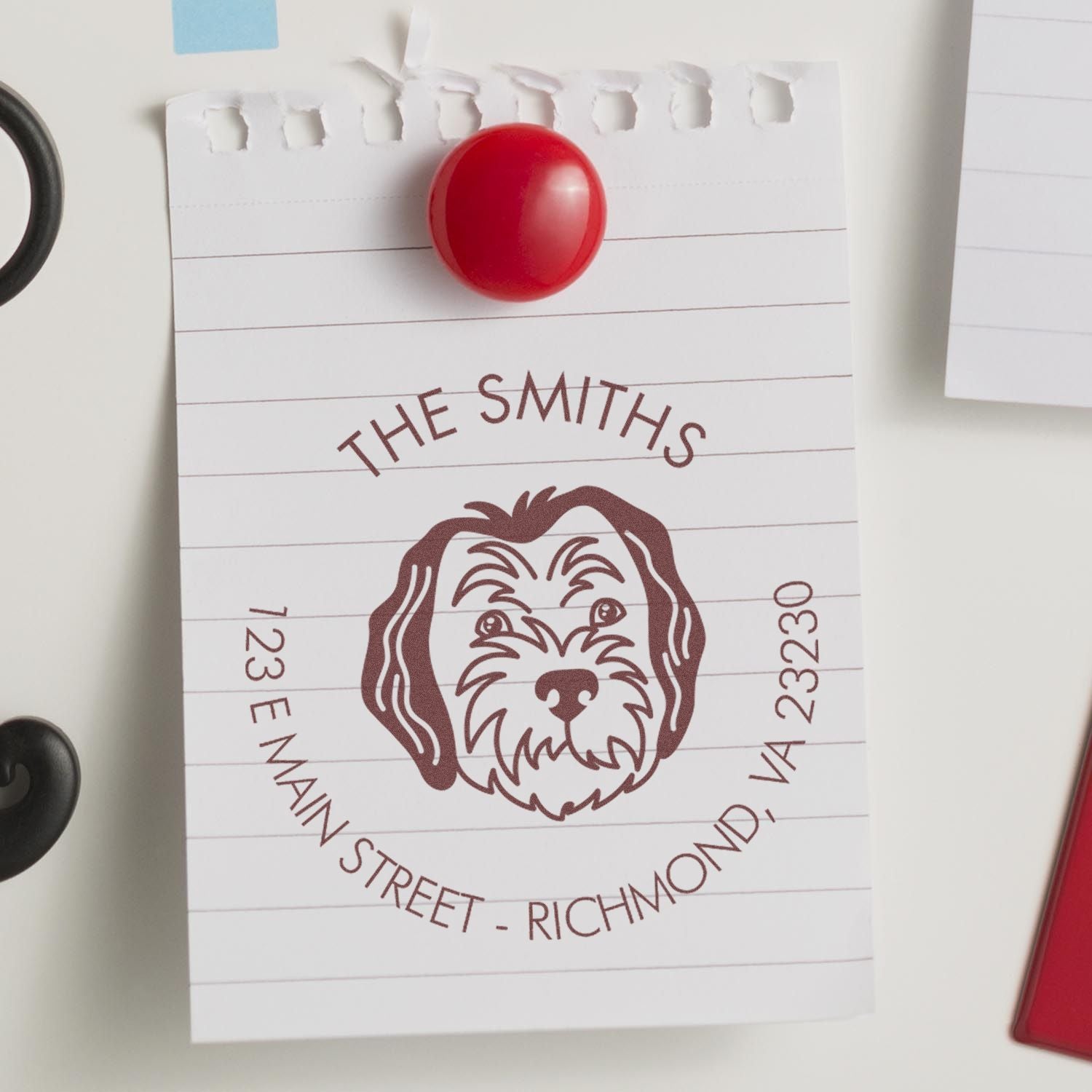 PSI Pre-Inked Sheepadoodle Made-to-Order Custom Address Stamp - Engineer Seal Stamps