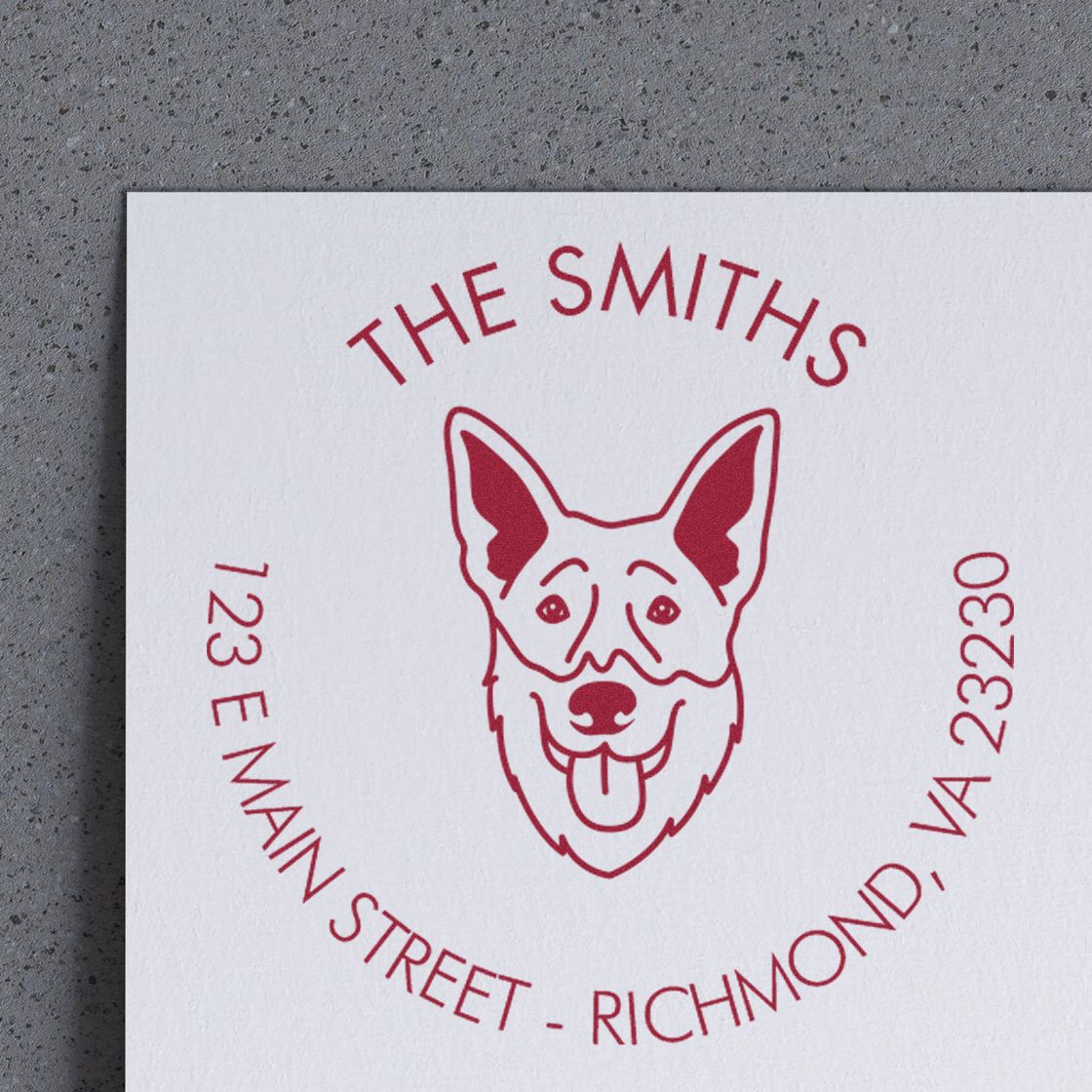 Slim Pre-Inked Shepsky Personalized Mailing Address Stamp for Envelopes - Engineer Seal Stamps