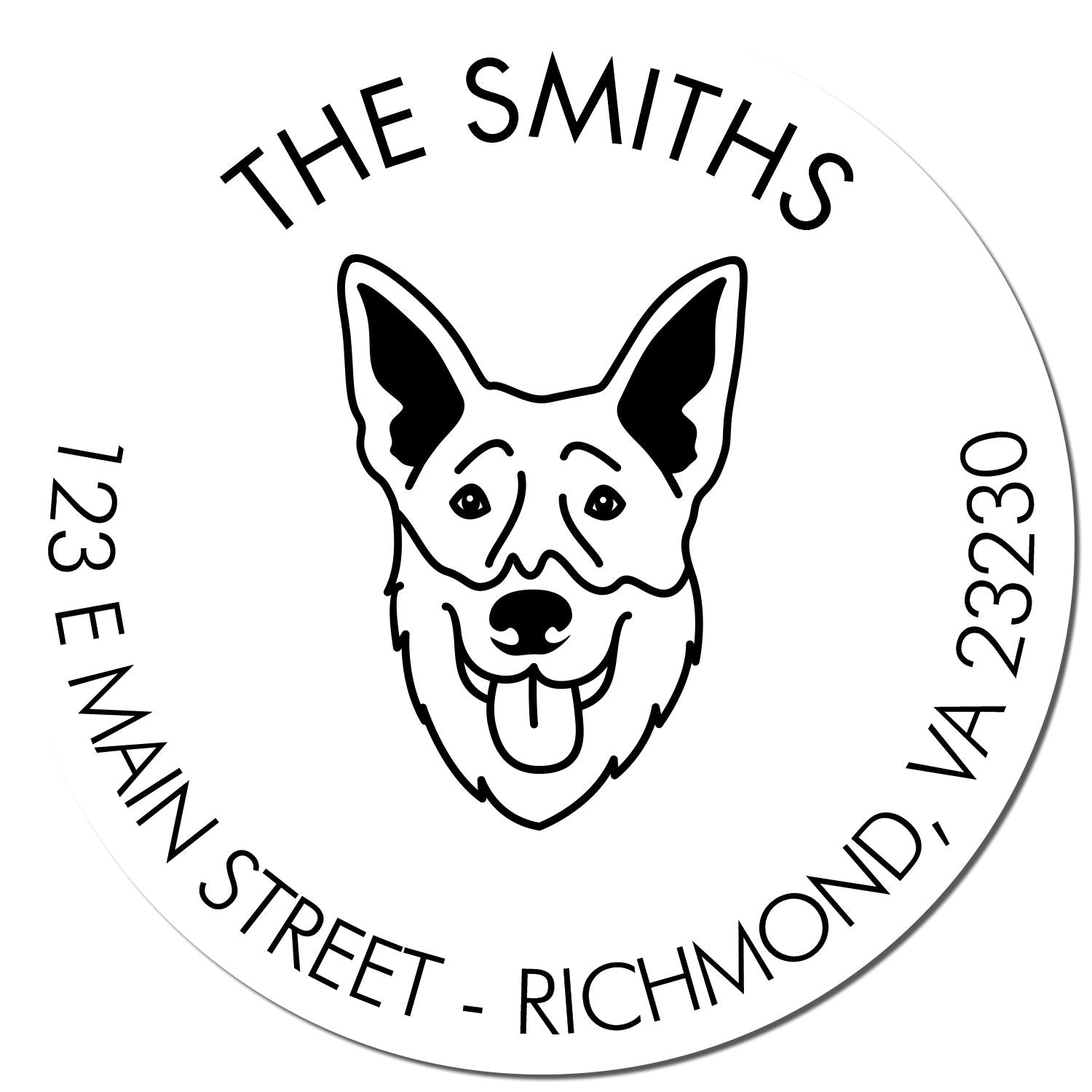 Wood Handle Shepsky Custom Made Home Address Stamp - Engineer Seal Stamps