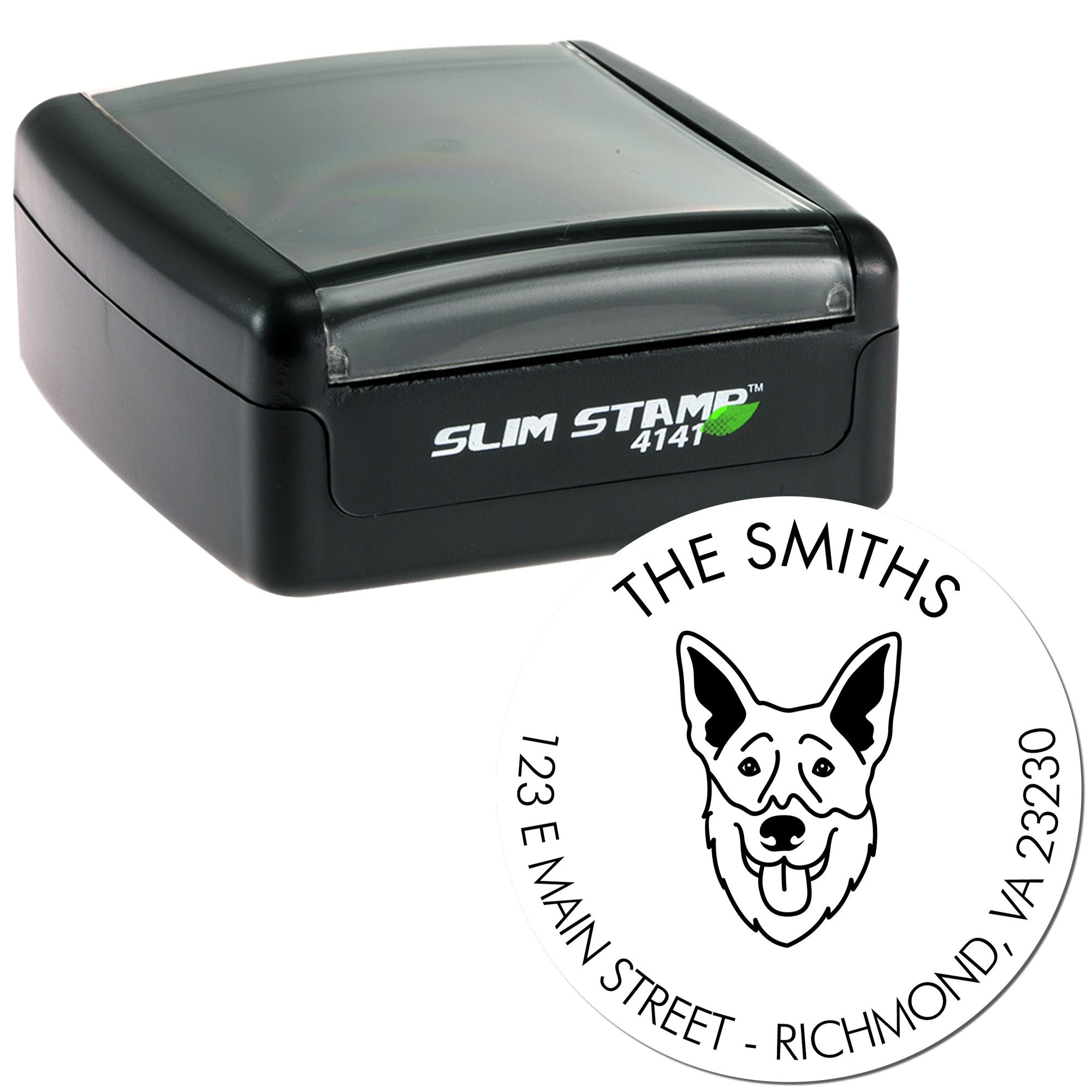 Slim Pre-Inked Shepsky Personalized Mailing Address Stamp for Envelopes - Engineer Seal Stamps