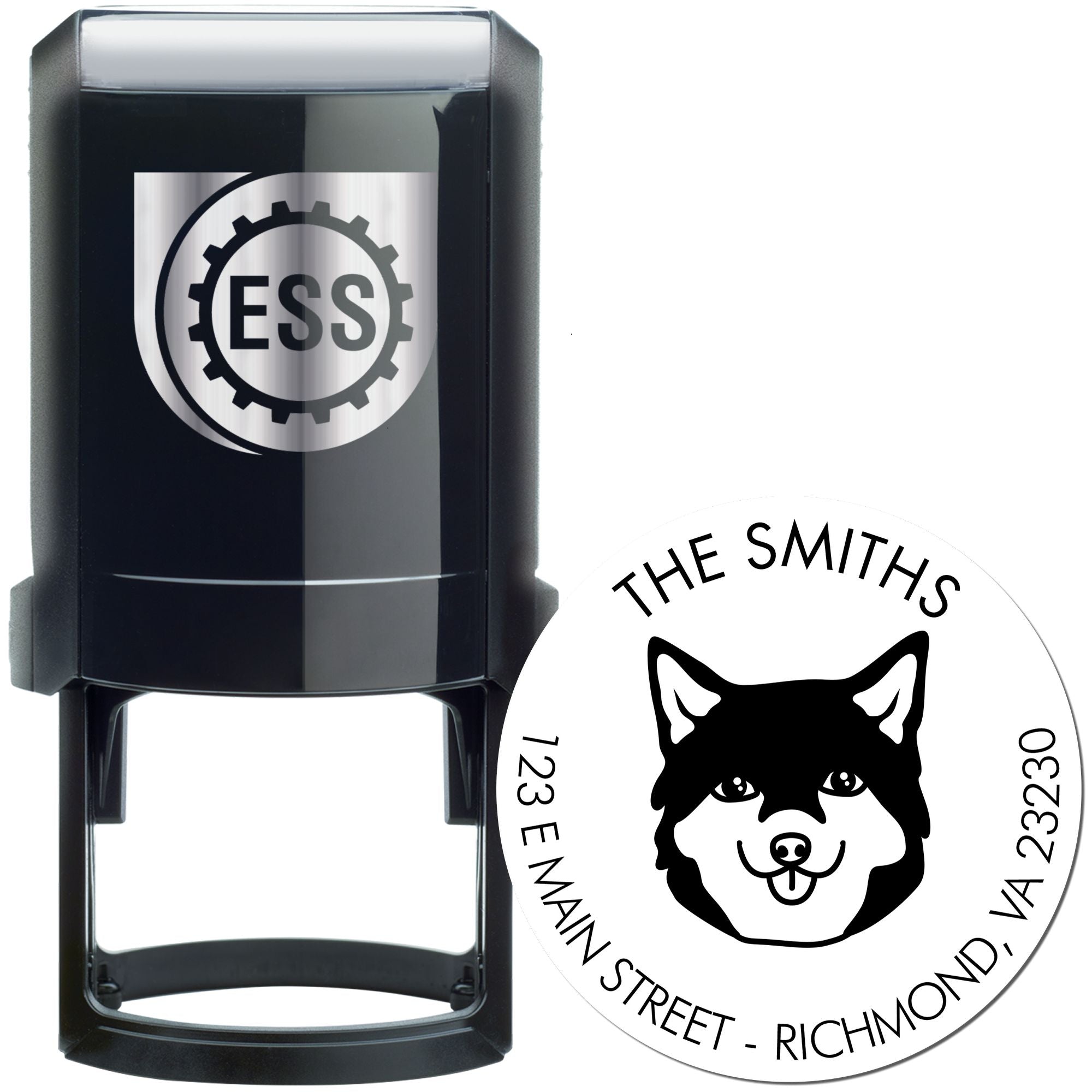 Self-Inking Shiba Customized Mailing Rubber Stamp - Engineer Seal Stamps
