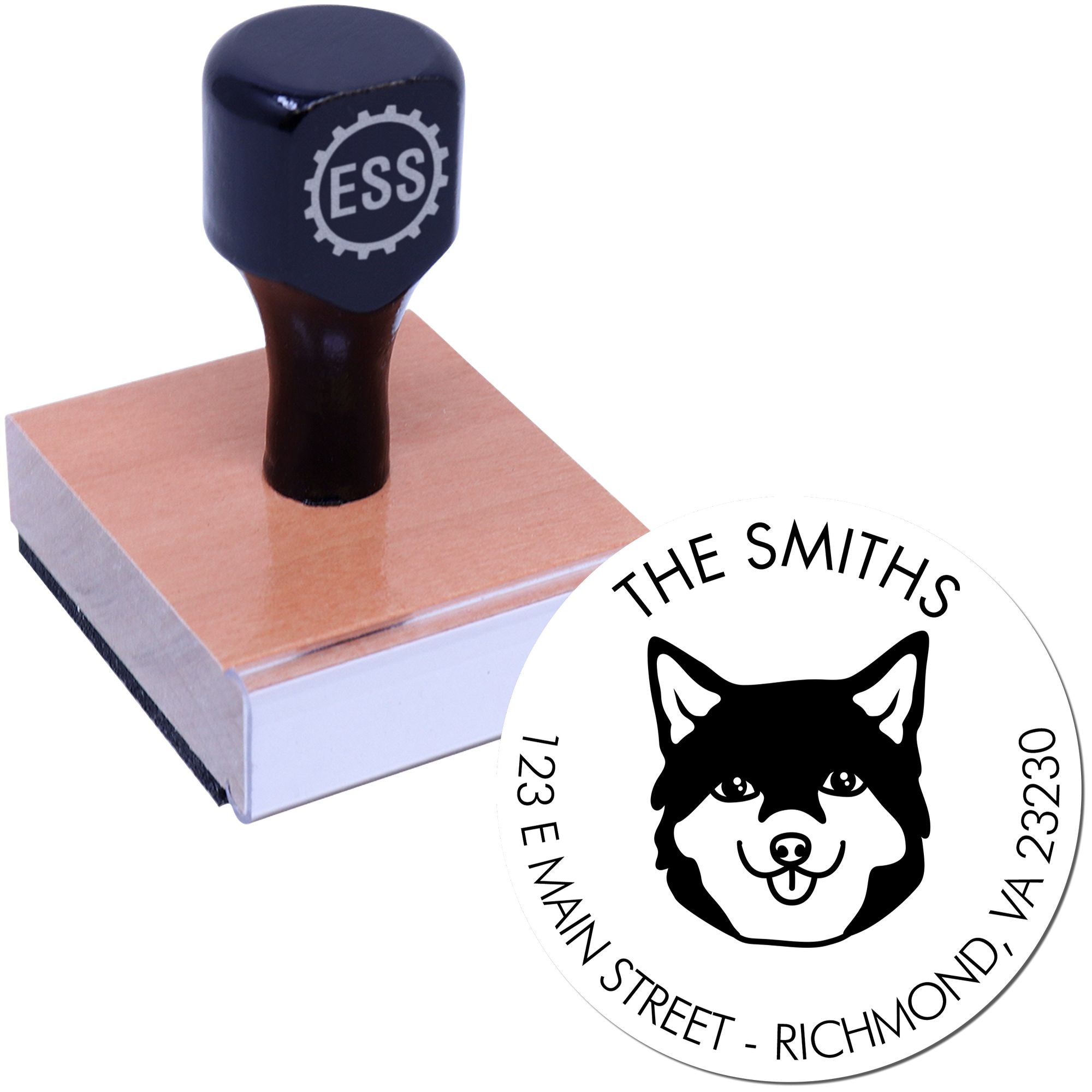 Wood Handle Shiba Custom Made Home Address Stamp for Envelopes - Engineer Seal Stamps
