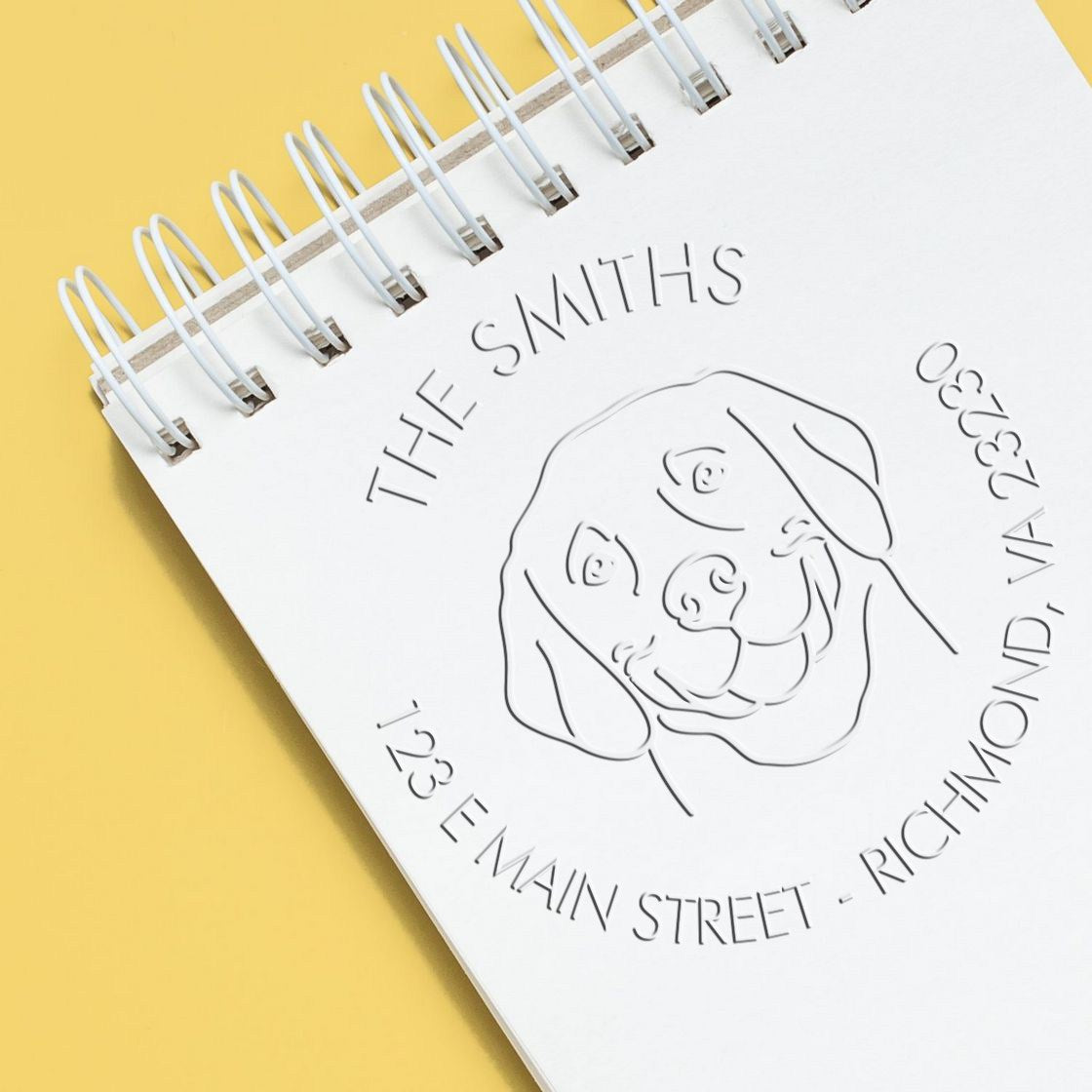 Weimaranier Dog Outline Customized Mail Address Seal - Engineer Seal Stamps