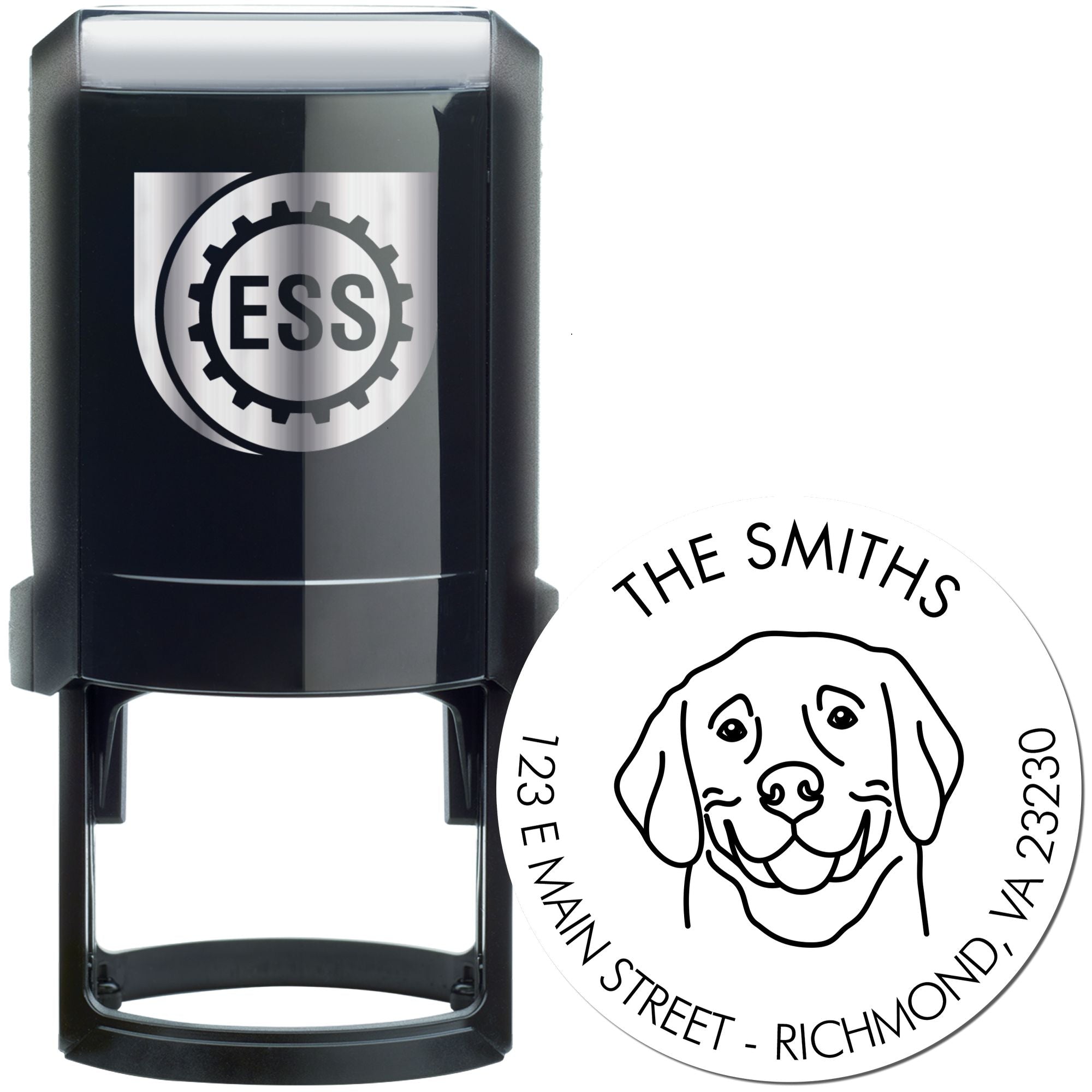Self-Inking Weimaraner Customized Mailing Stamper - Engineer Seal Stamps