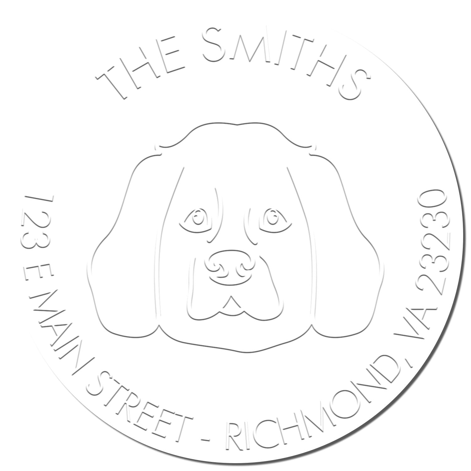 Westie Dog Custom-Made Mail Address Embossed Seal - Engineer Seal Stamps