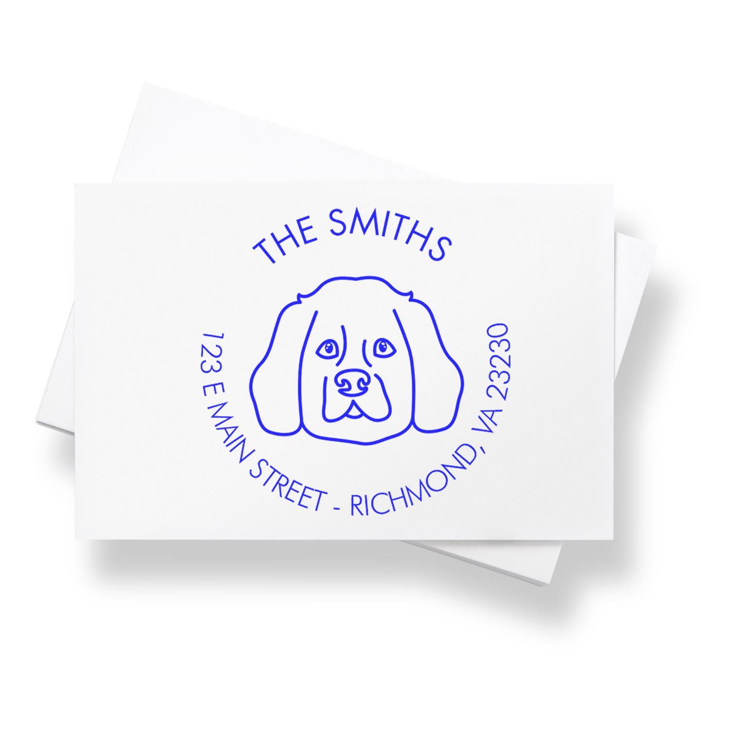 Slim Pre-Inked Westie Personalized Dog Design Address Stamp - Engineer Seal Stamps